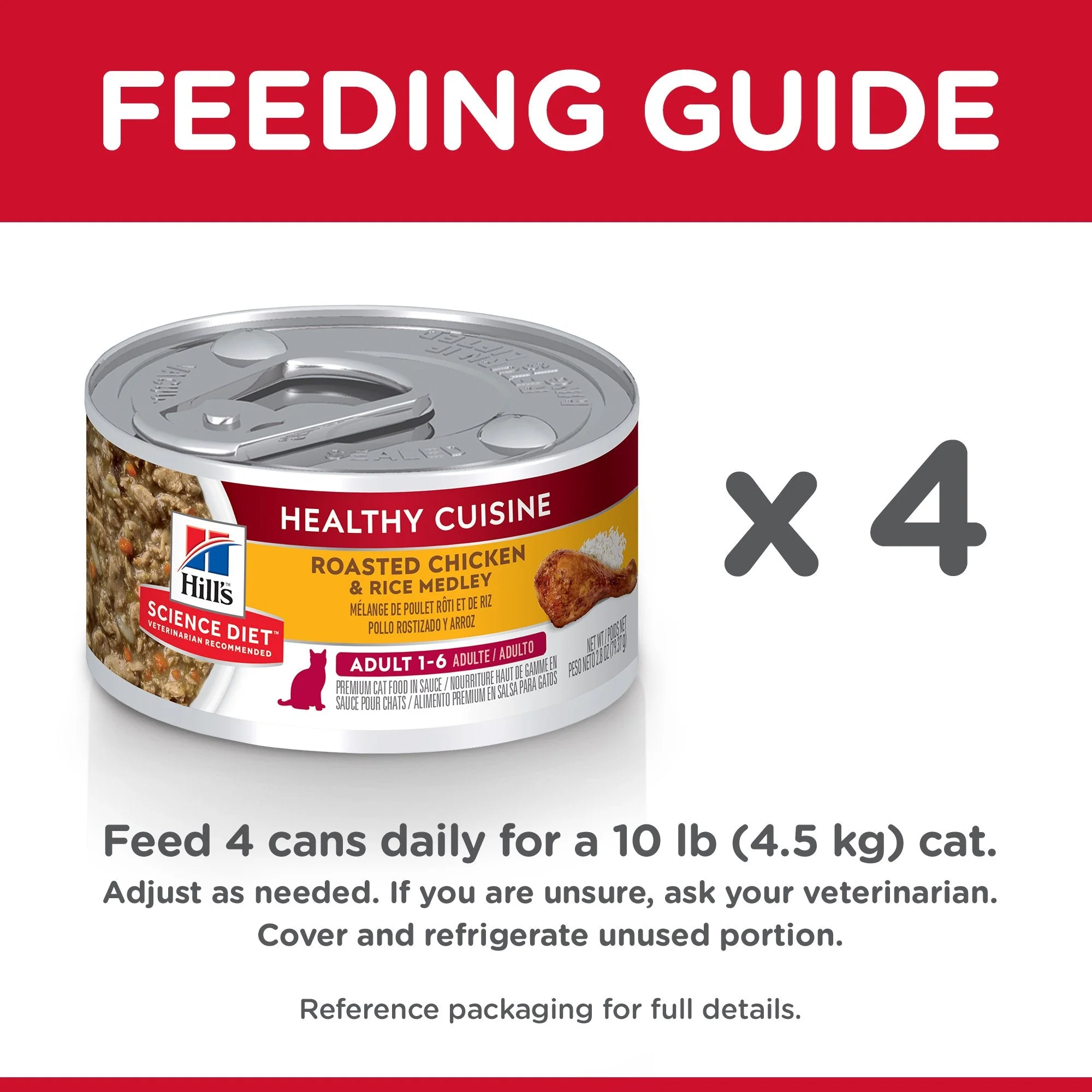 Hills Science Diet Adult Healthy Cuisine Chicken and Rice Medley Canned Cat Food 79g - Image 5