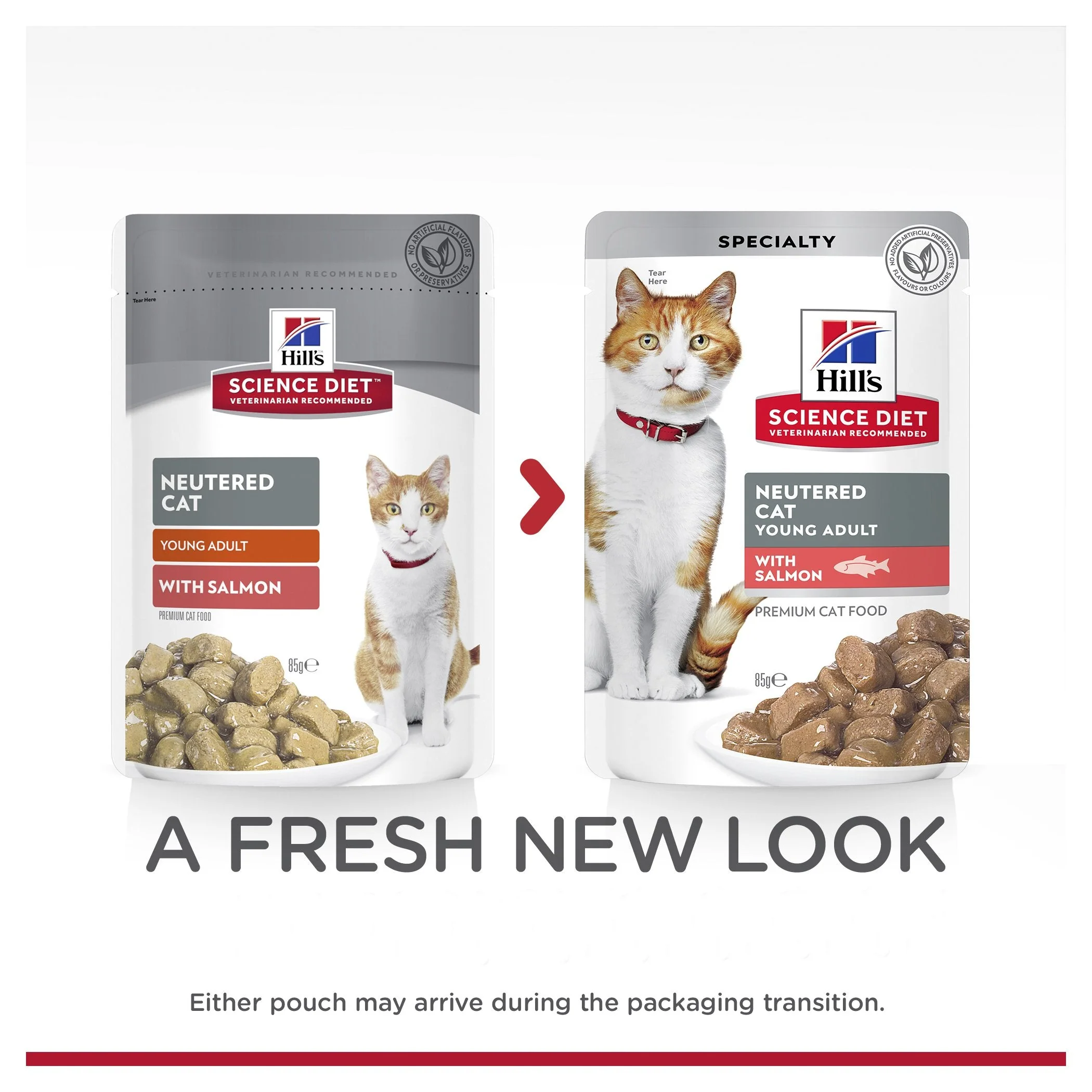 Hills Science Diet Young Adult Neutered Salmon Cat Food Pouches 85g x 12 - Image 4