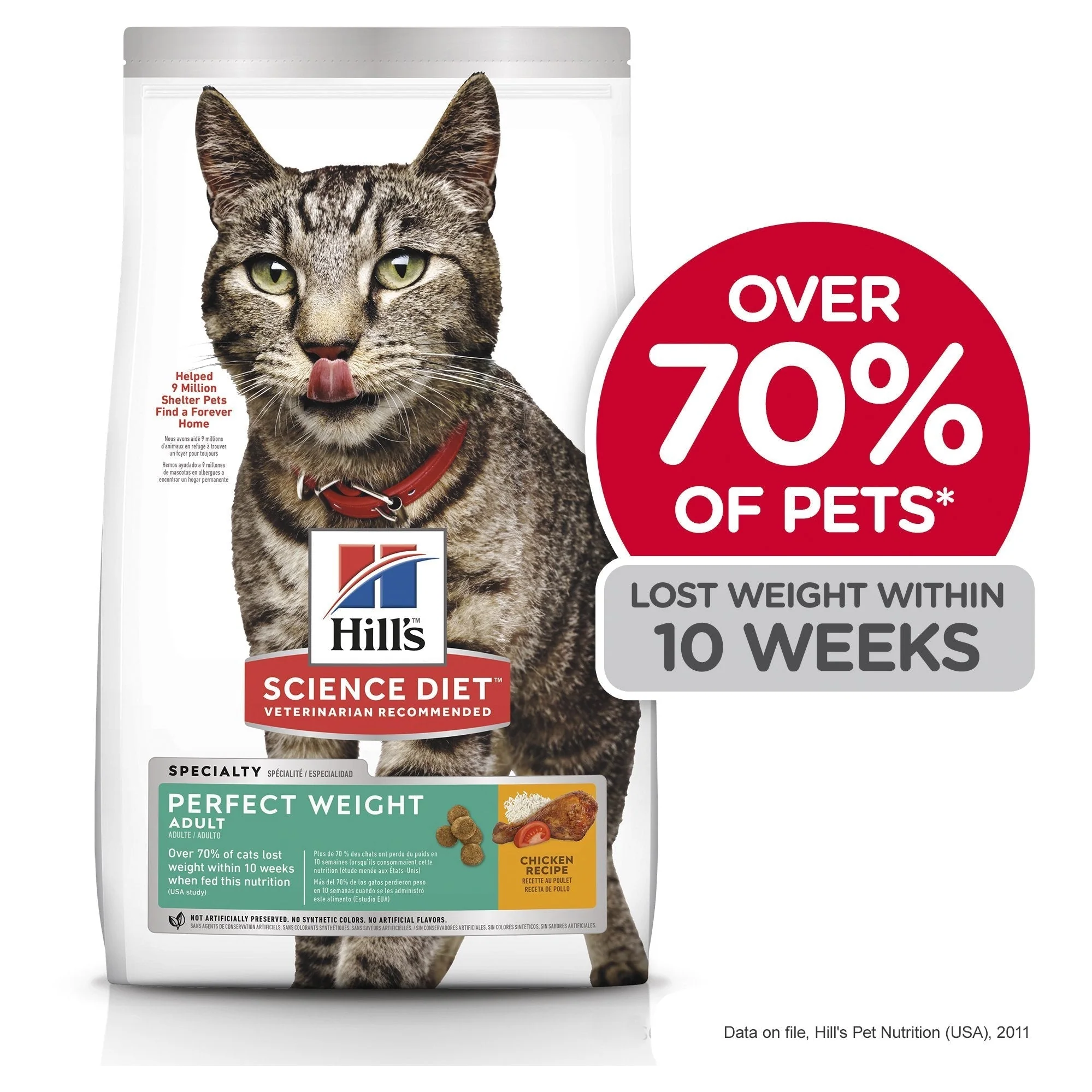 Hills Science Diet Perfect Weight Adult Dry Cat Food 1.3kg - Image 10