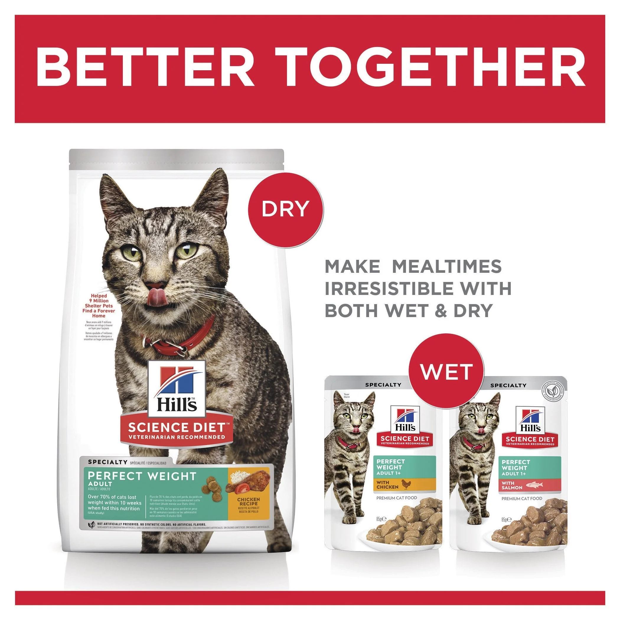Hills Science Diet Perfect Weight Adult Dry Cat Food 1.3kg - Image 6