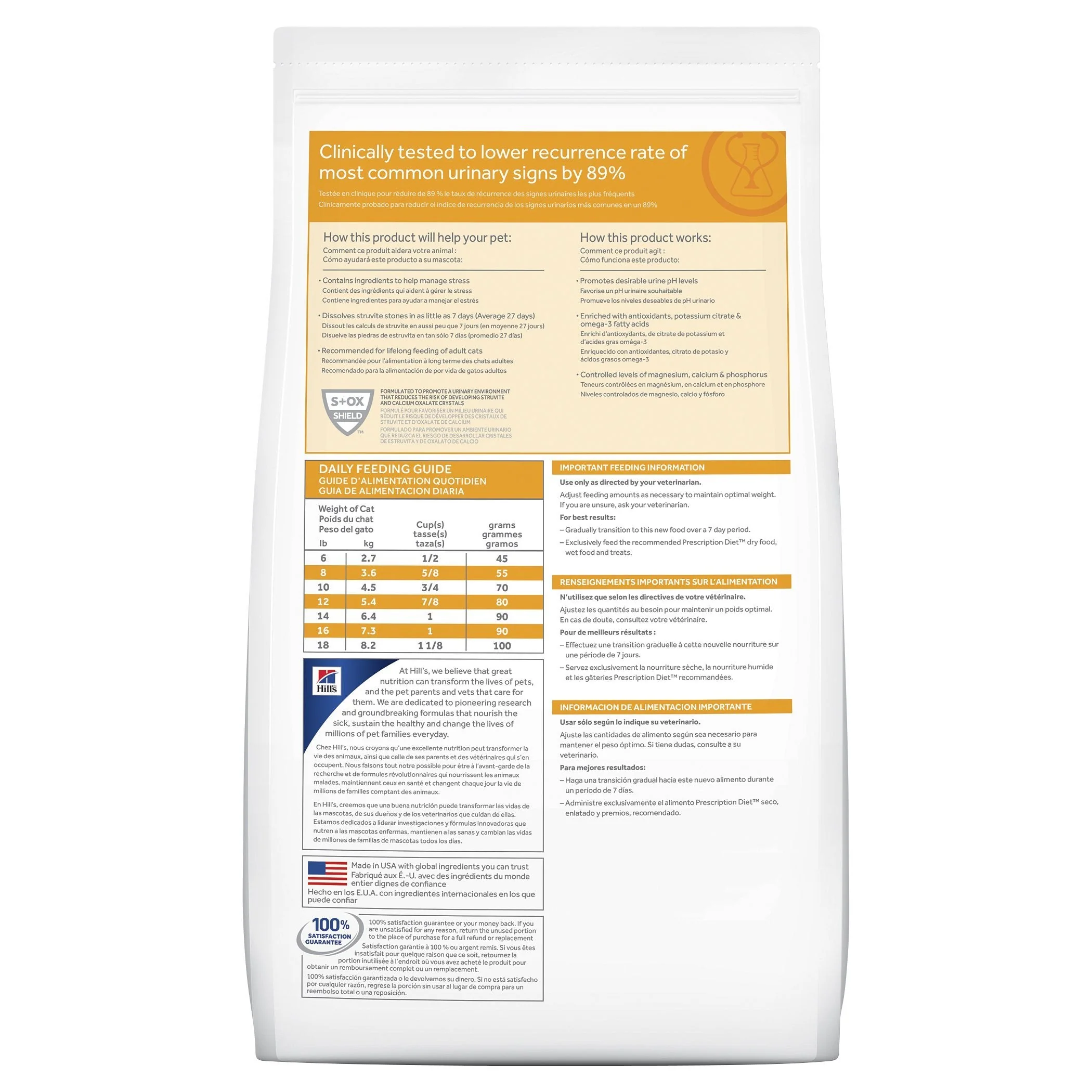 Hills Prescription Diet Cat c/d Multicare Urinary Care Stress Dry Food 1.8kg - Image 2