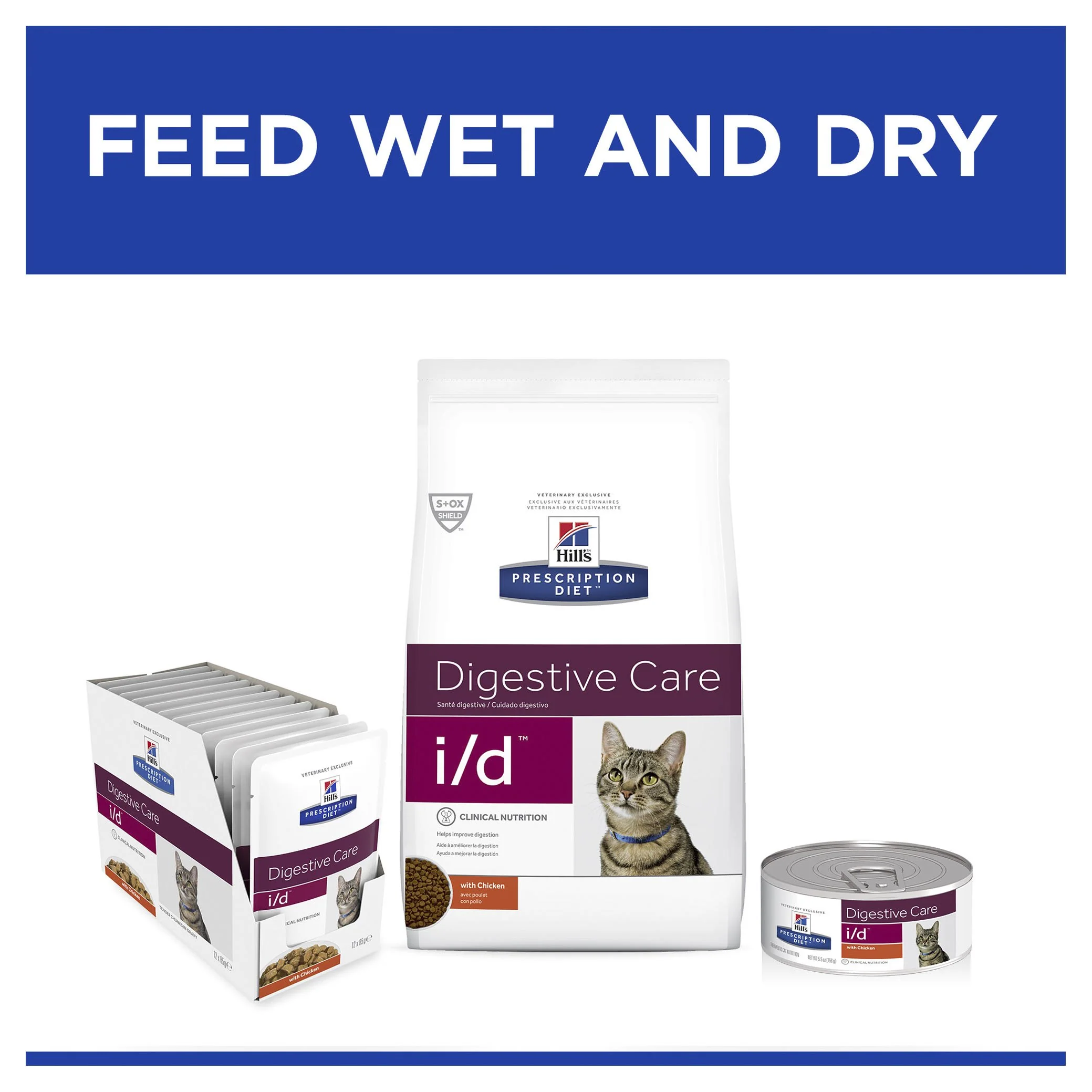 Hills Prescription Diet Cat i/d Digestive Care Chicken Wet Cat Food 156g x 24 - Image 5