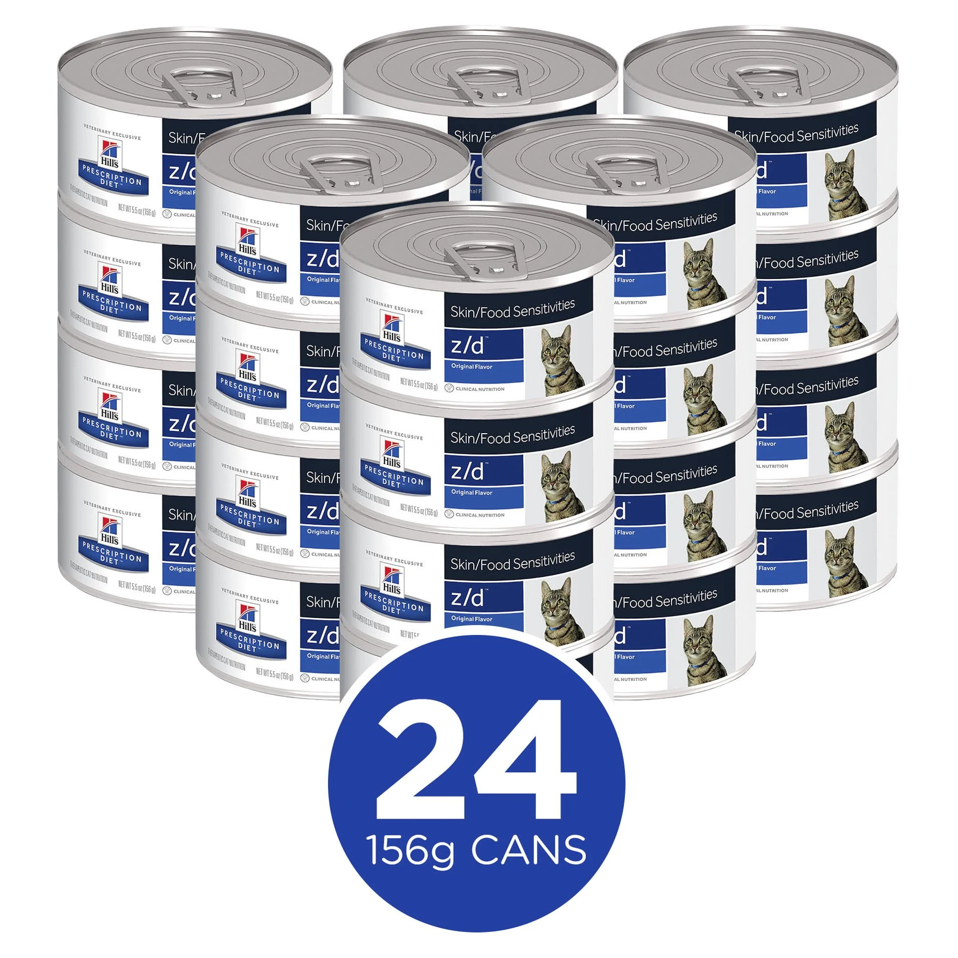 Hills Prescription Diet Cat z/d Skin/Food Sensitivities Original Wet Food 156g x 24 - Image 4