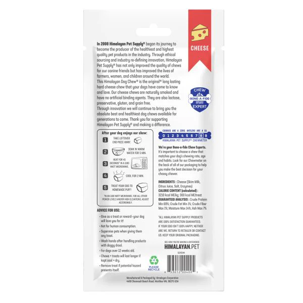 Himalayan Pet Supply Yaky Big Cheese Chew Dog Treat Large - Image 3