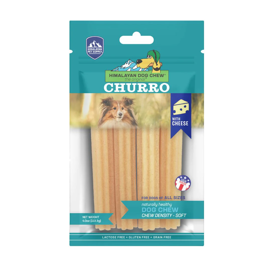 Himalayan Pet Supply Yaky Churro Cheese Dog Treats 4 Pack