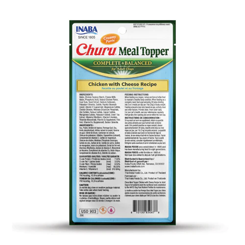 Inaba Churu Chicken and Cheese Meal Topper for Dogs 4 Pack x6 - Image 2