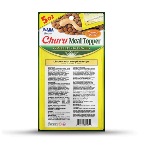 Inaba Churu Chicken and Pumpkin Meal Topper for Dogs 3 Pack - Image 2