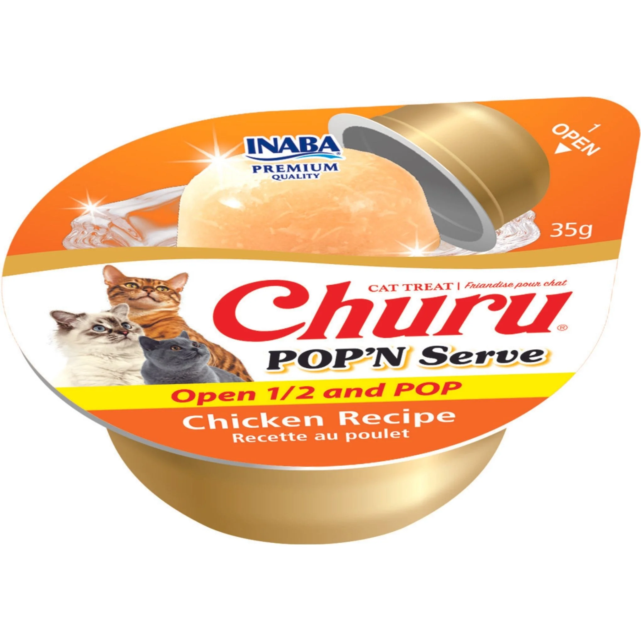 Inaba Churu Pop N Serve Chicken Jelly Treat for Cats 2 Pack x4 - Image 2