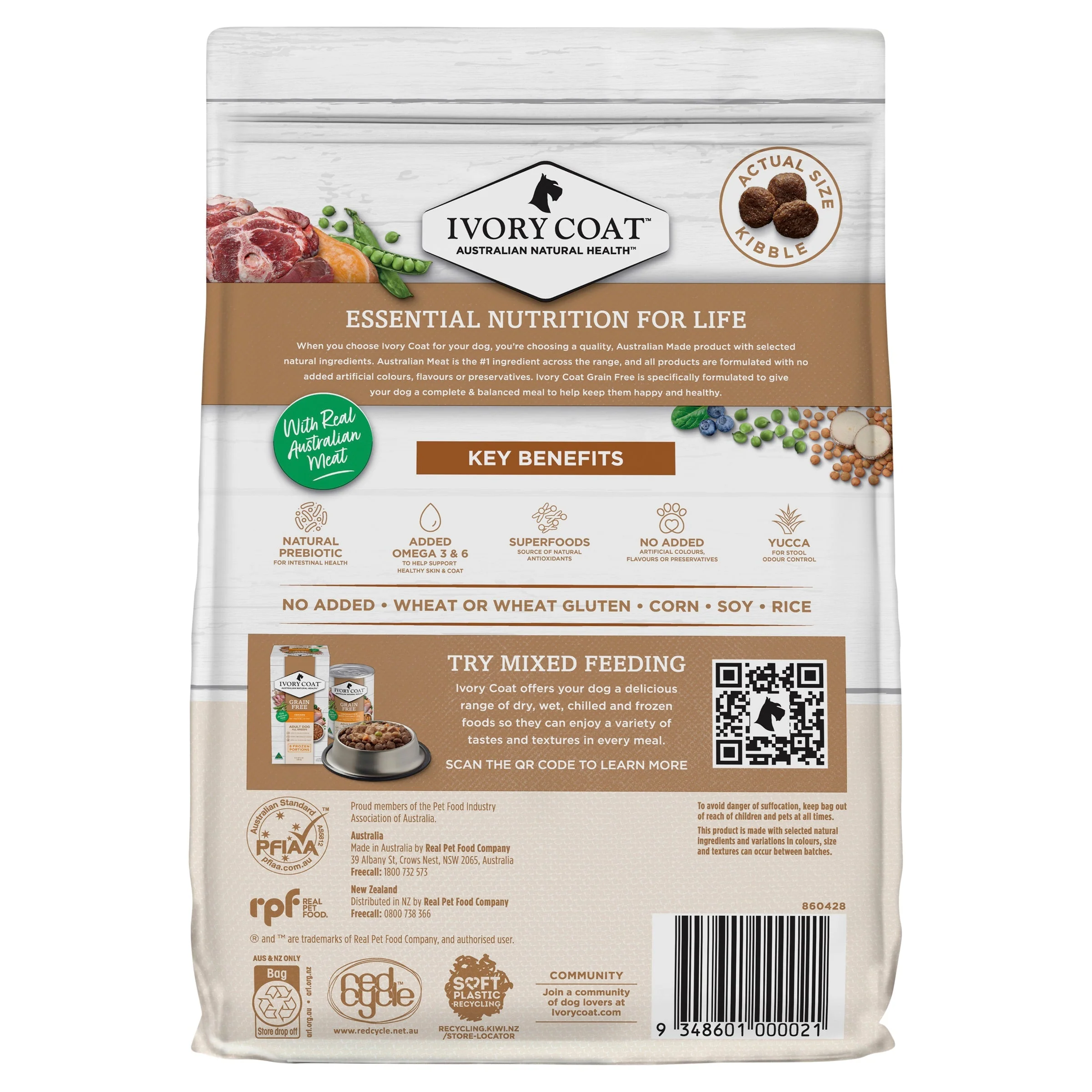 Ivory Coat Grain Free Lamb and Kangaroo Adult Dog Dry Food 2kg - Image 2