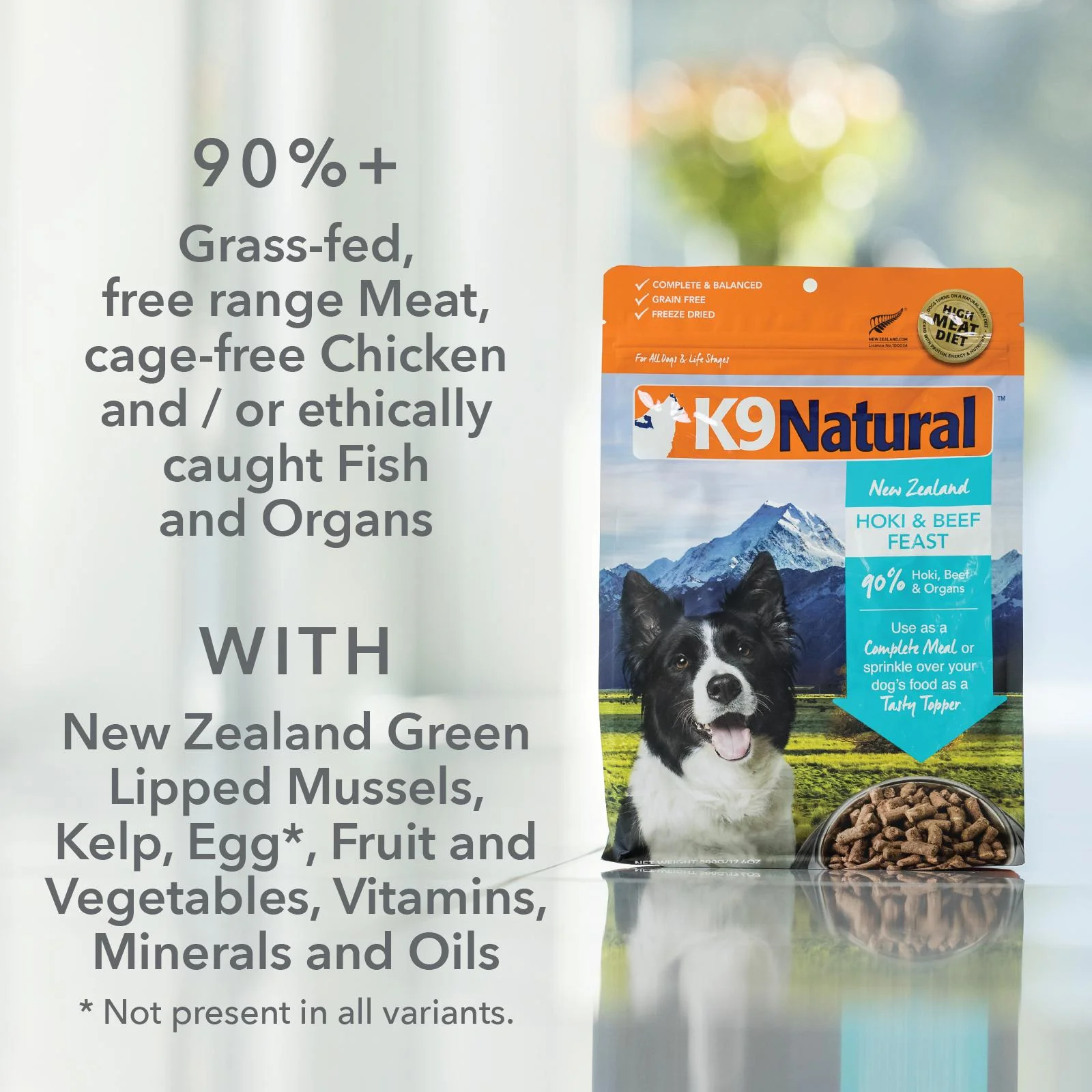 K9 Natural Hoki and Beef Feast Freeze Dried Dog Food 500g - Image 4