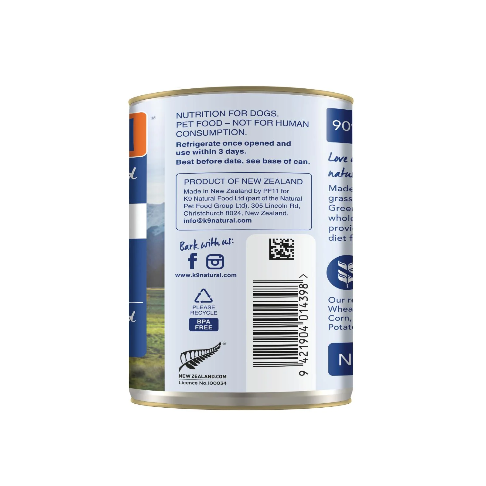 K9 Natural Beef Feast Wet Dog Food 370g - Image 4