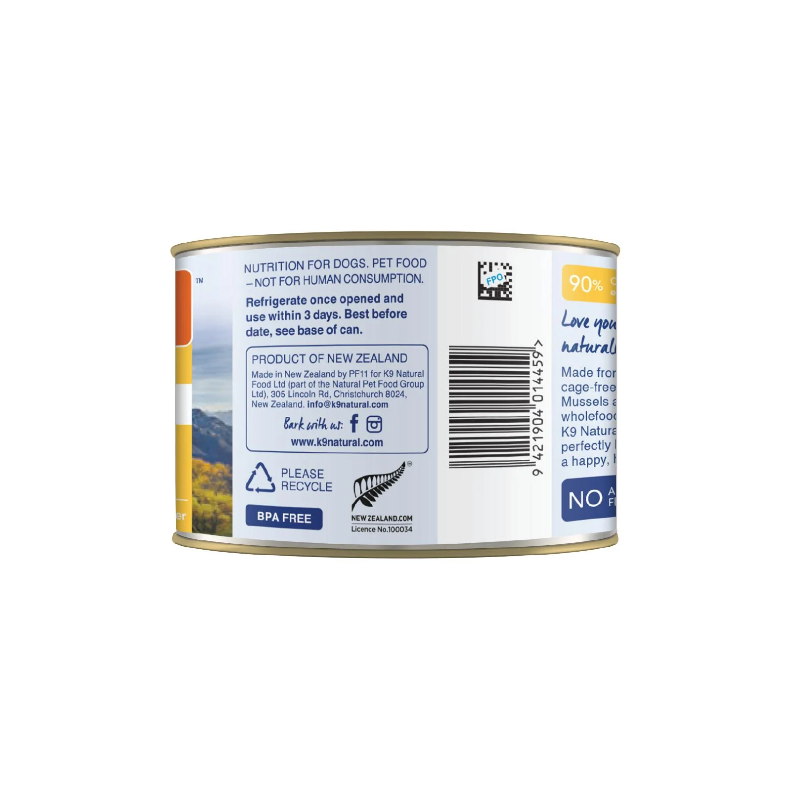 K9 Natural Chicken Feast Wet Dog Food 170g - Image 4