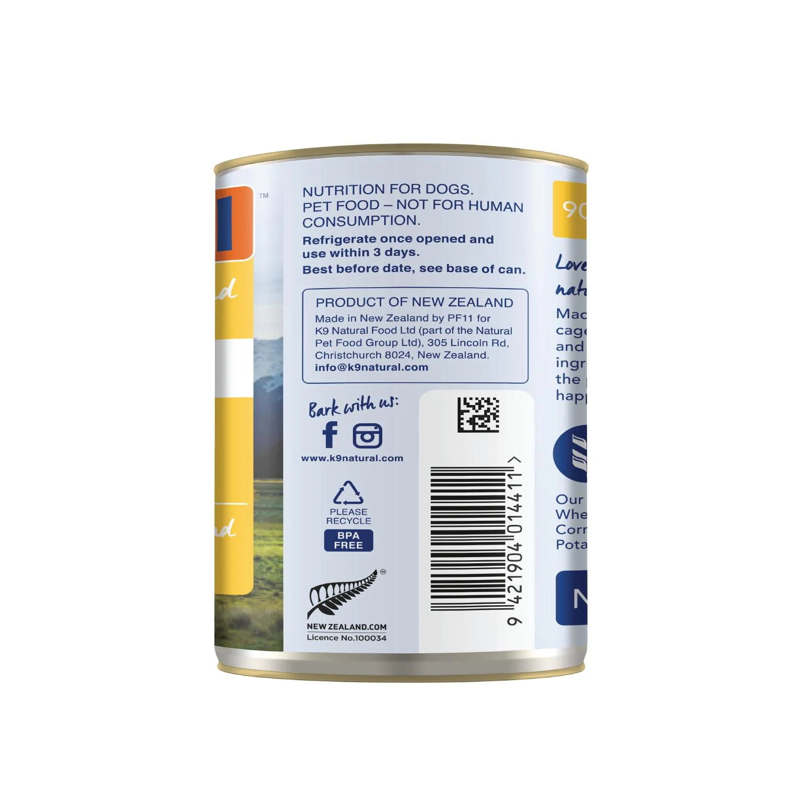 K9 Natural Chicken Feast Wet Dog Food 370g x 12 - Image 4
