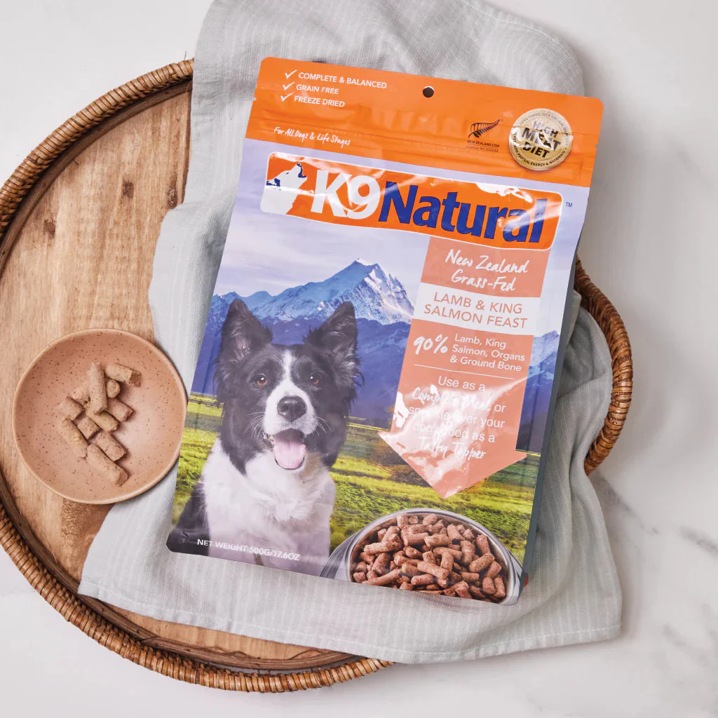 K9 Natural Lamb and King Salmon Freeze Dried Dog Food 500g - Image 3