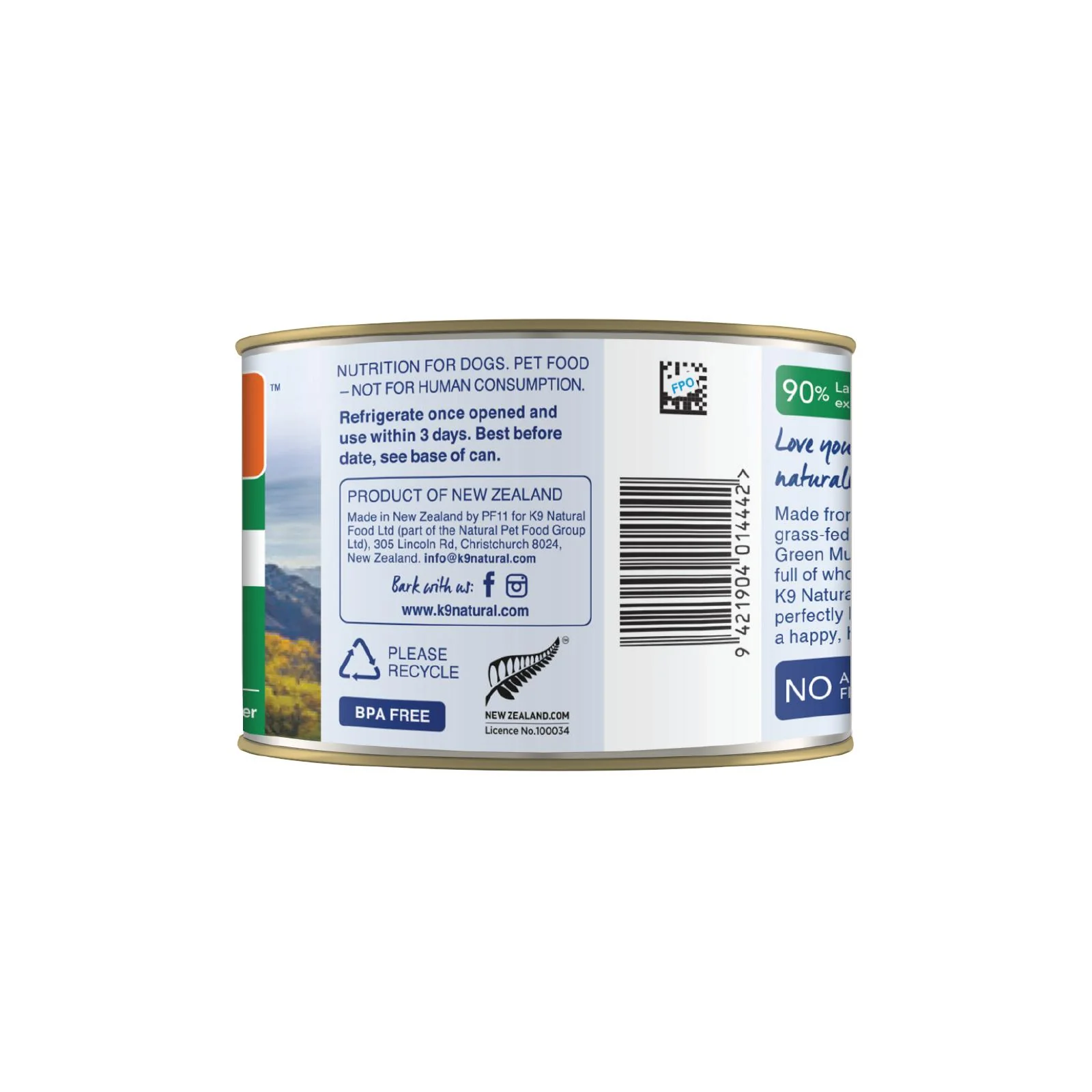 K9 Natural Lamb Feast Wet Dog Food 170g x 12 - Image 4