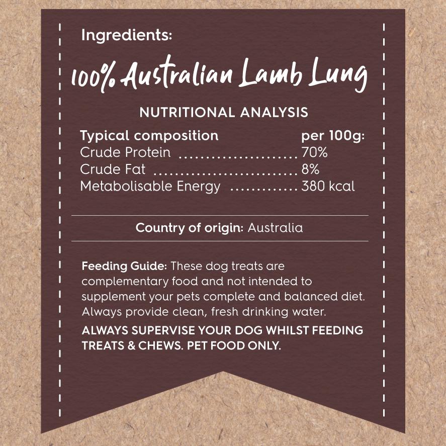 Kazoo Prime Cuts Lamb Lung Crisps Dog Treats 80g - Image 3