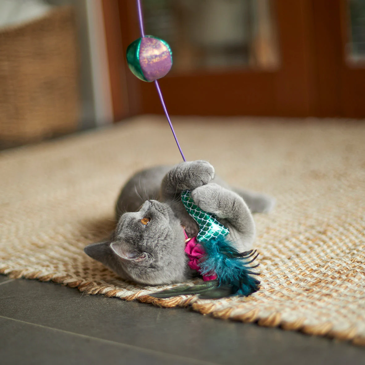 Kazoo Ripple Fish Play and Chase Wand Cat Toy - Image 2