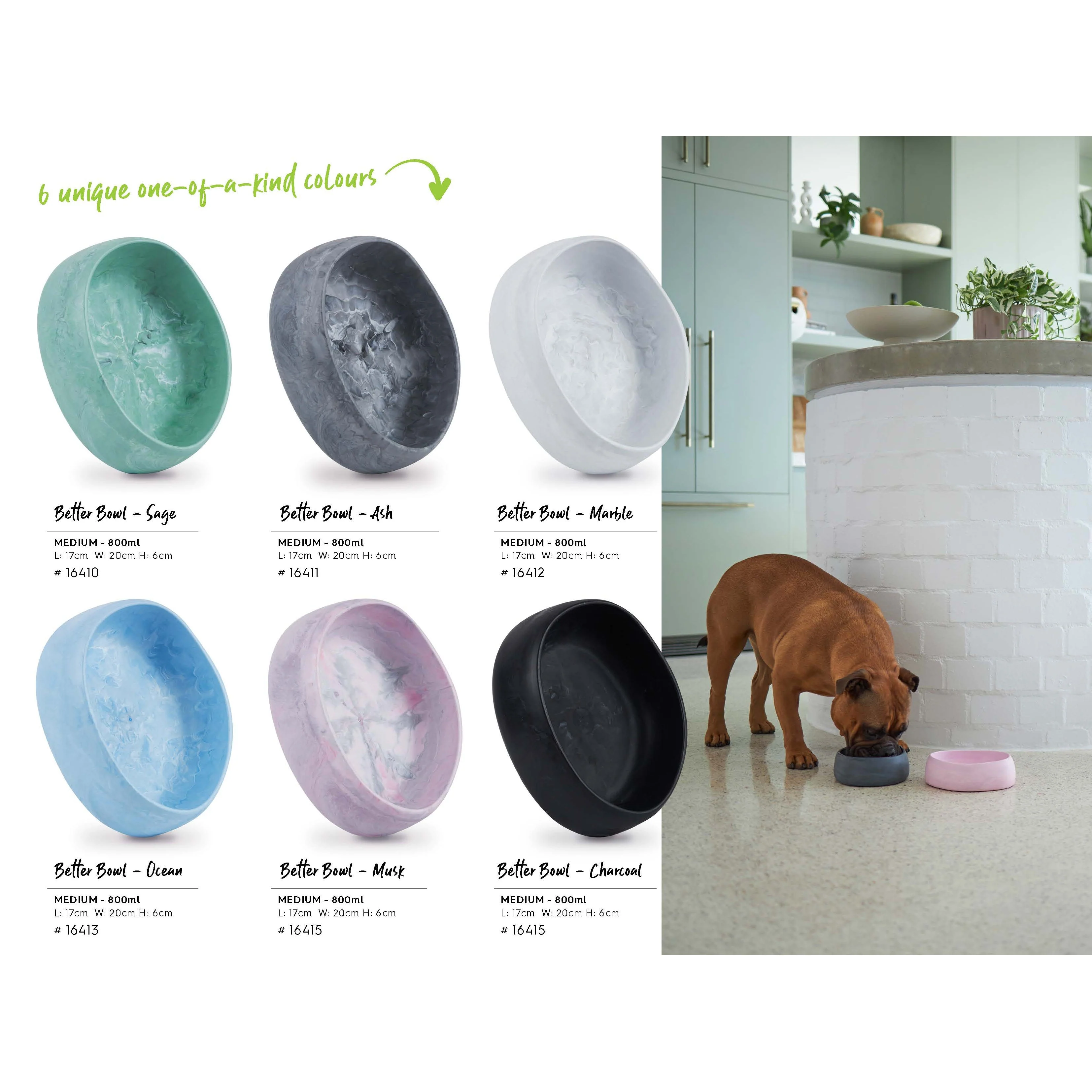 Kazoo The Better Bowl Recycled Plastic Ergonomic Dog and Cat Bowl Charcoal - Image 5