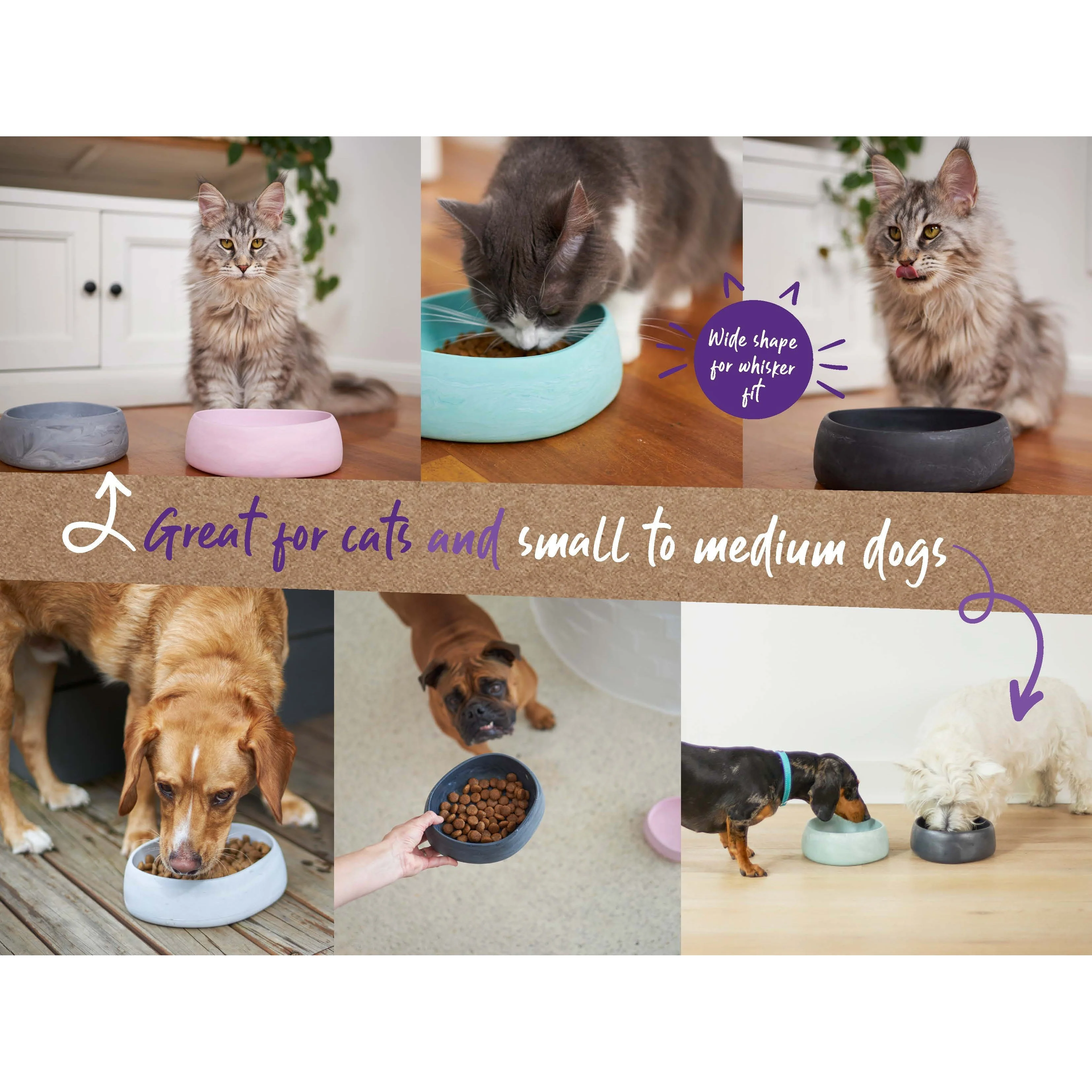 Kazoo The Better Bowl Recycled Plastic Ergonomic Dog and Cat Bowl Charcoal - Image 6