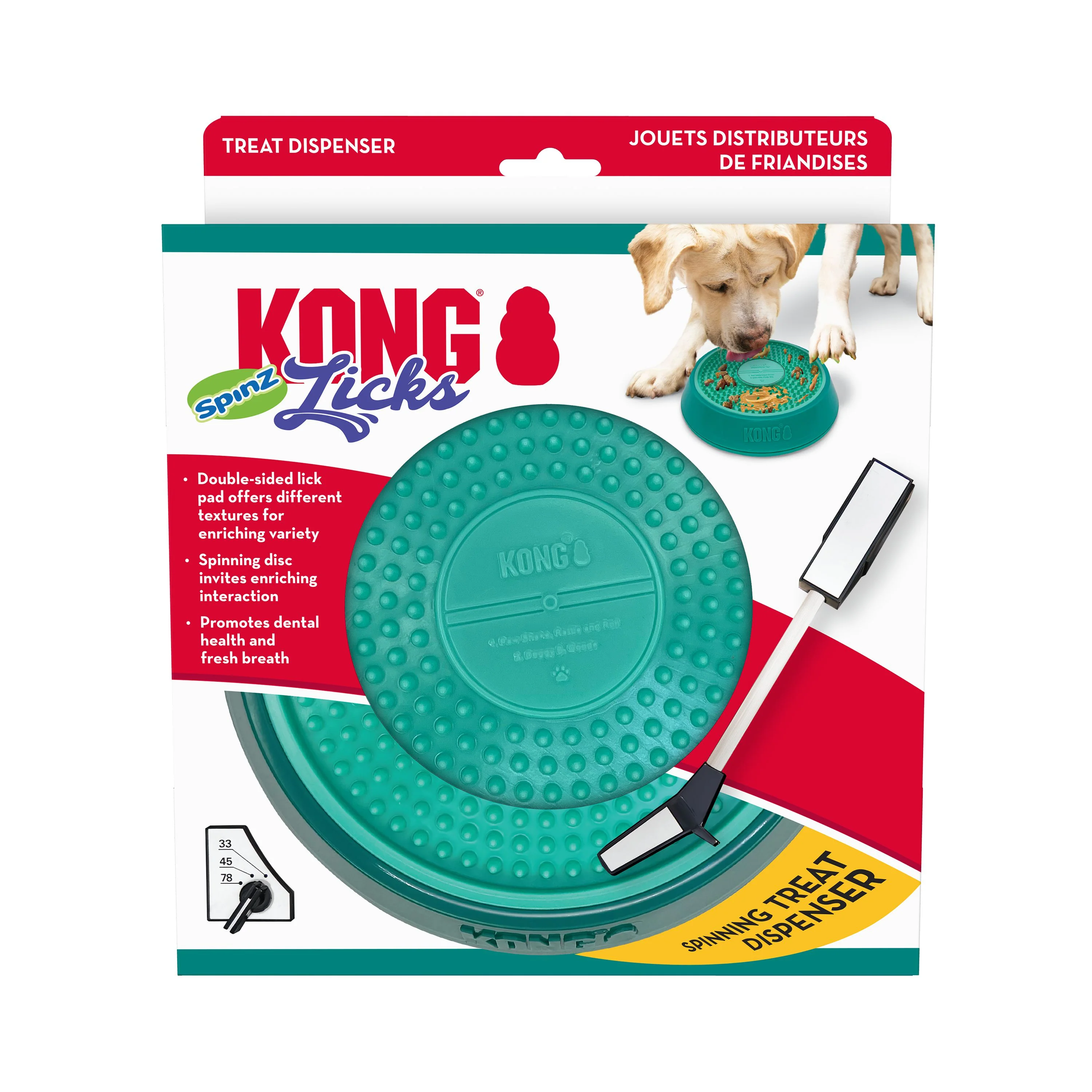 KONG Licks Spinz Interactive Large Dog Toy