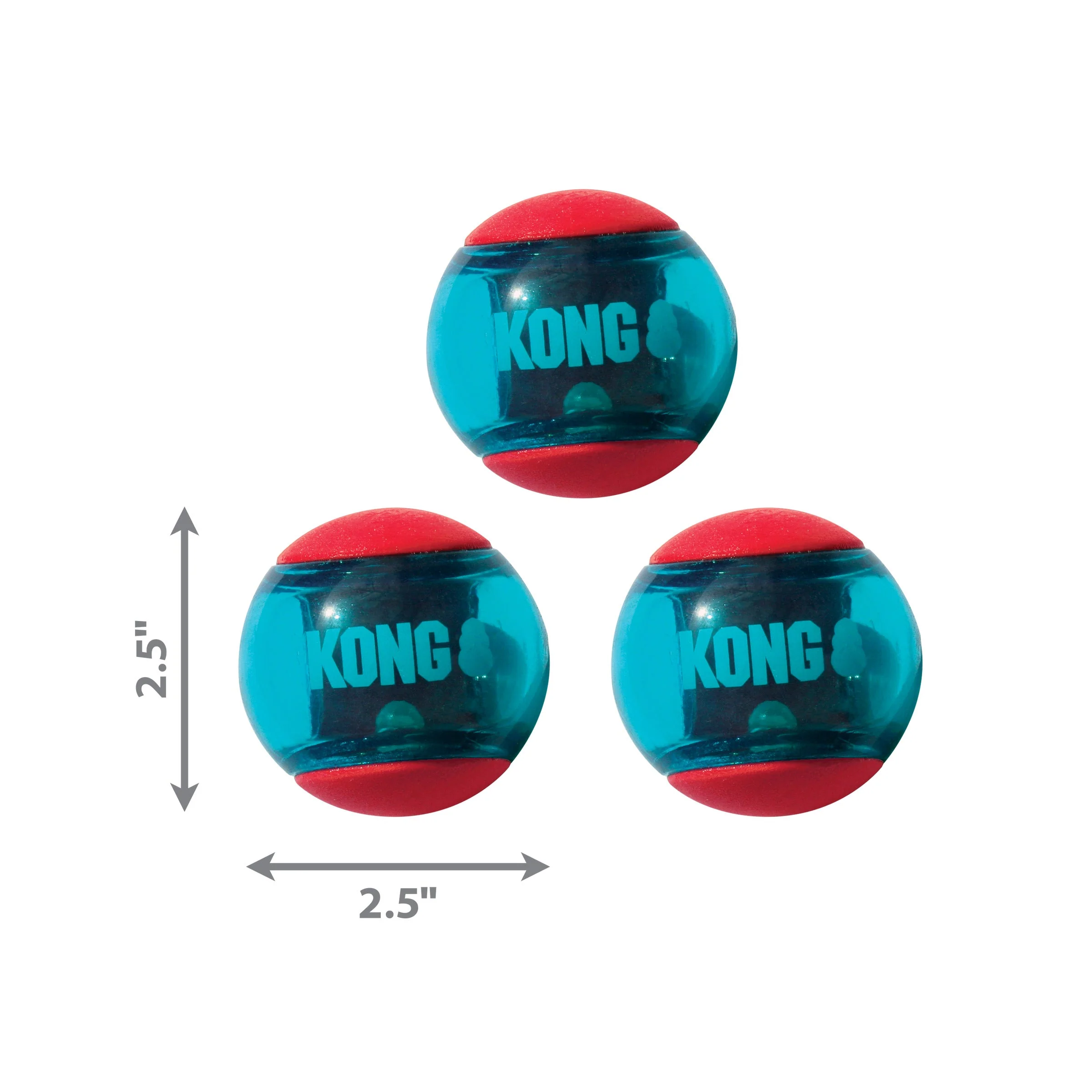 KONG Squeezz Action Red Medium Dog Toy - Image 3