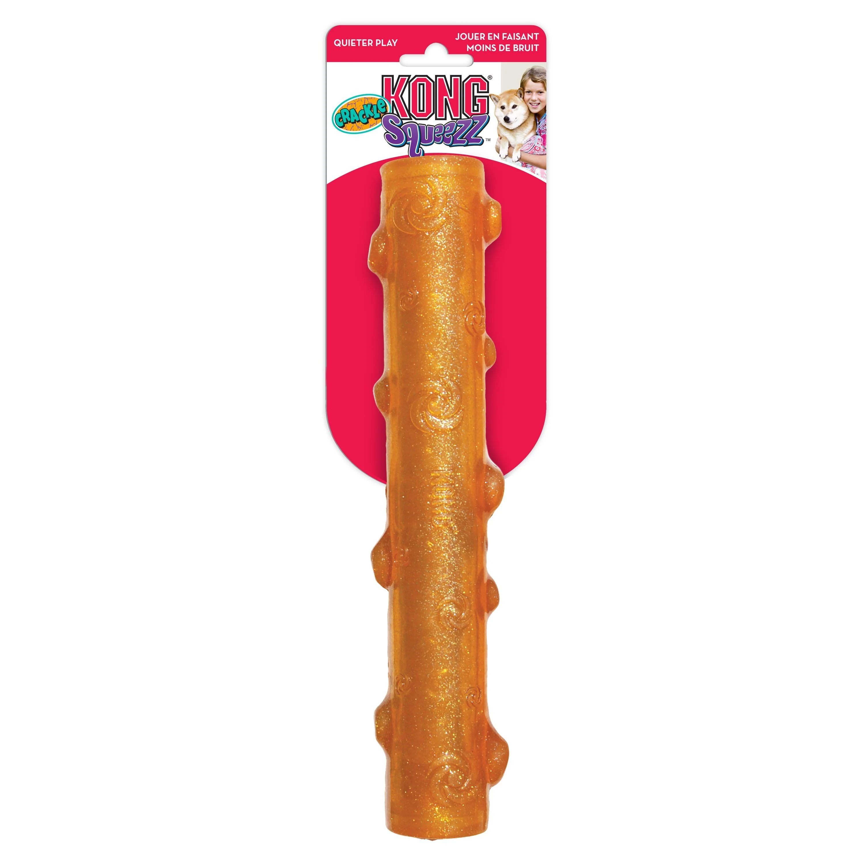 KONG Squeezz Crackle Stick Medium Dog Toy - Image 2