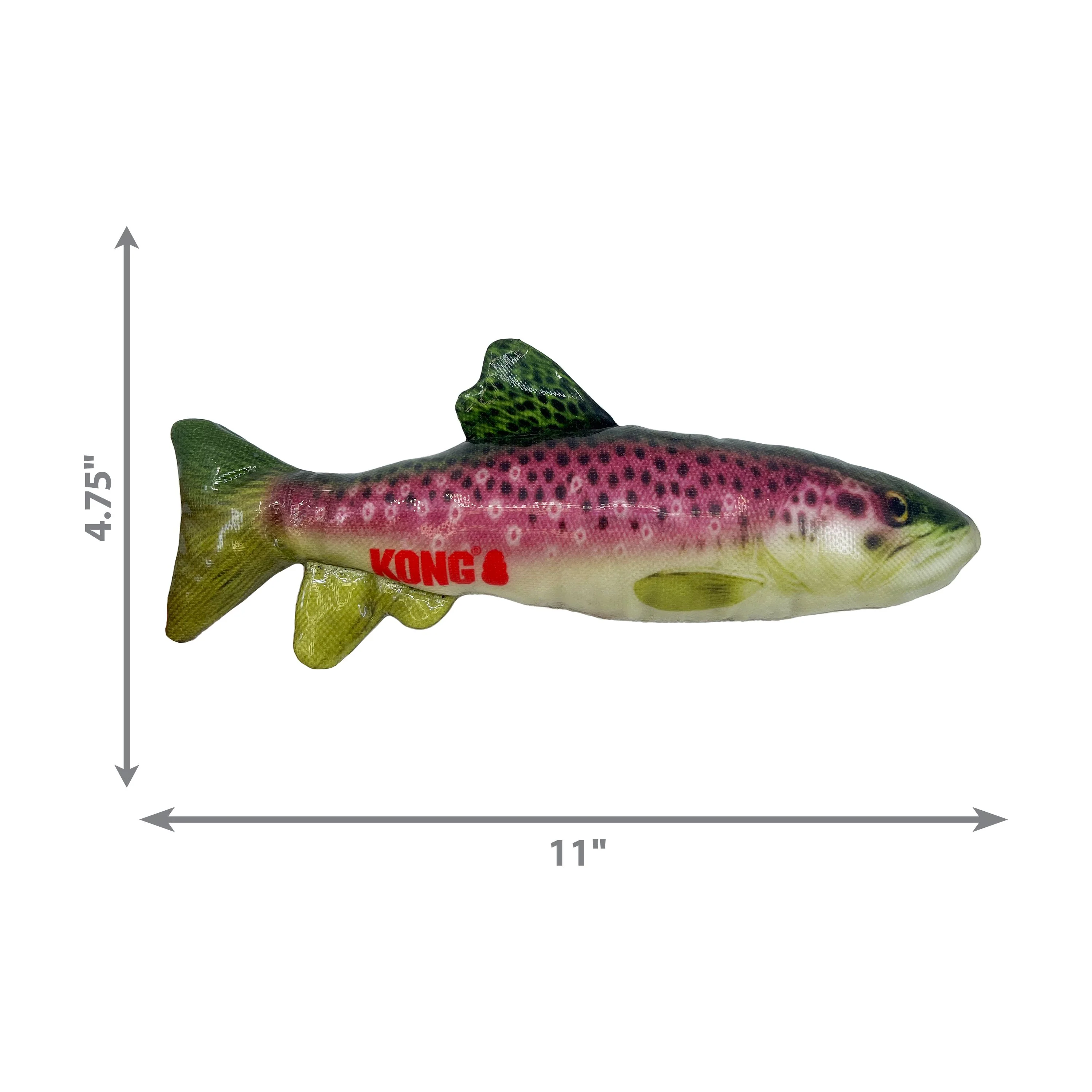 KONG Wild Shields Trout Medium Dog Toy - Image 4