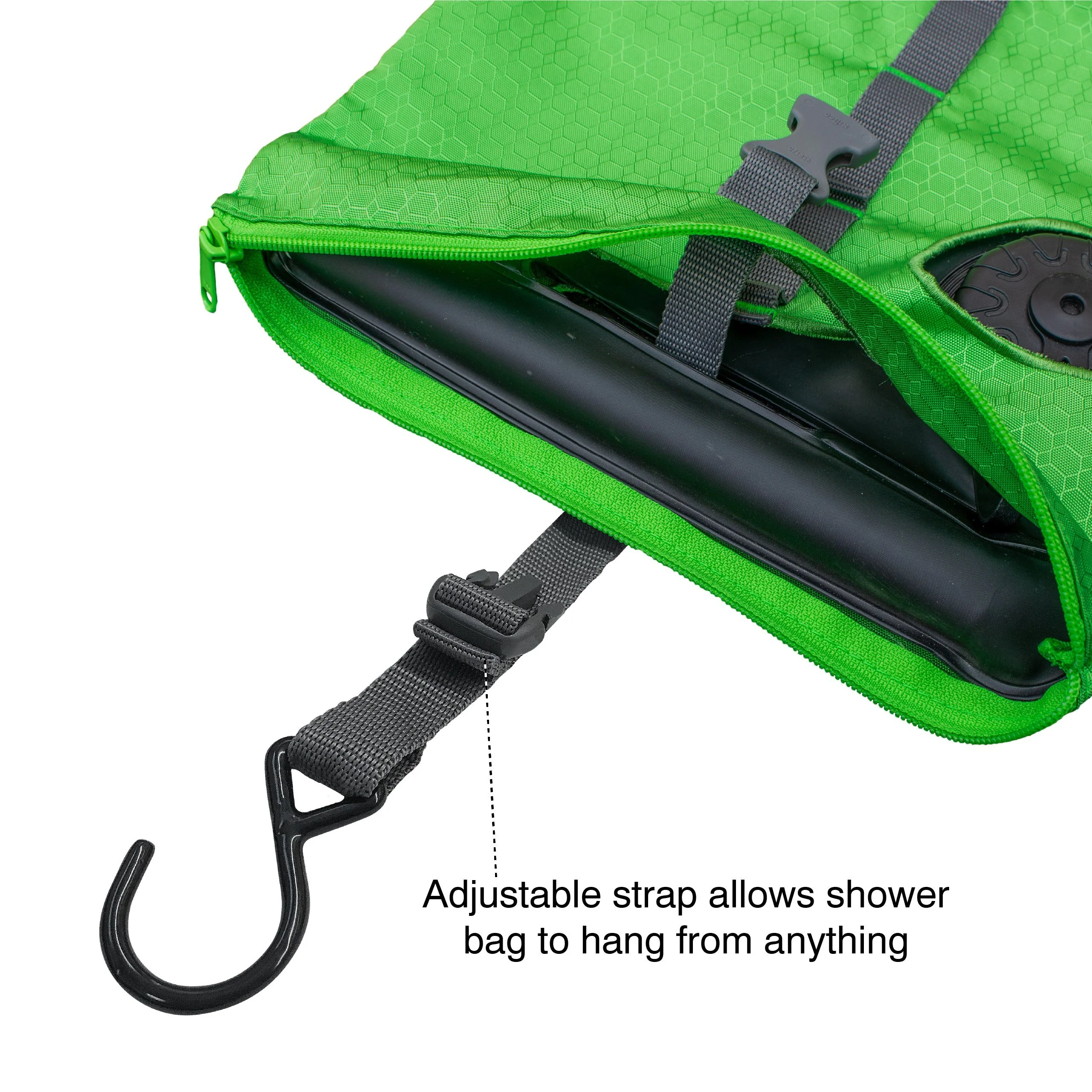 Kurgo Go Travel Dog Shower Bag Grass Green - Image 4