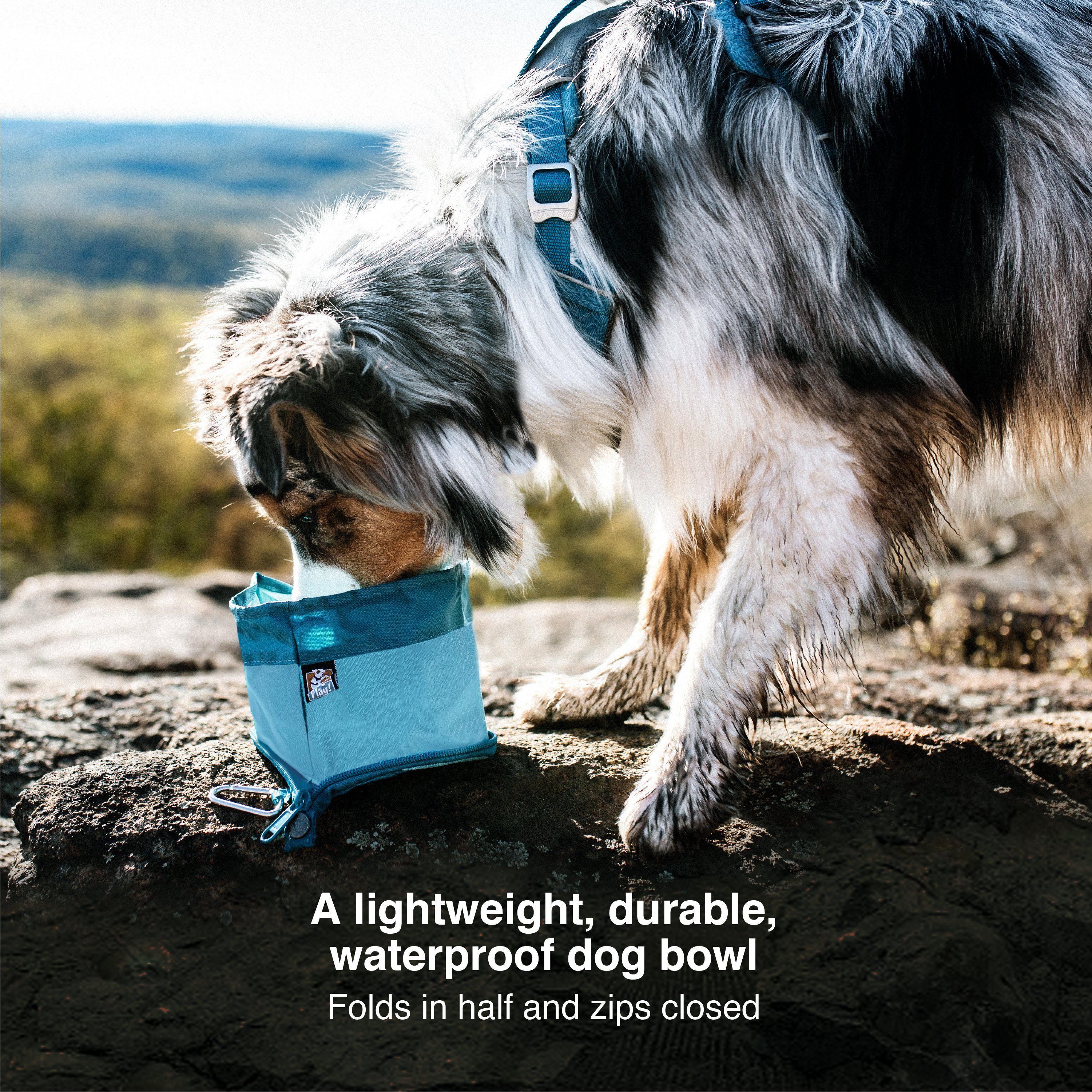 Kurgo Zippy Bowl Travel Bowl Coastal Blue - Image 4
