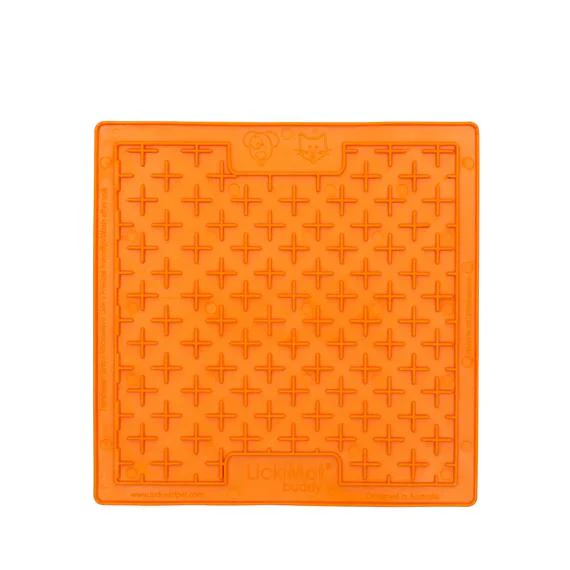 LickiMat Buddy Slow Feeder Mat for Dogs Orange - Image 2