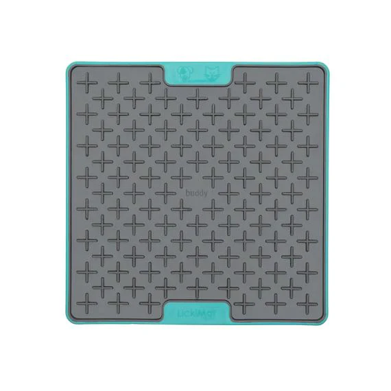 LickiMat Buddy Tuff Slow Feeder Mat for Dogs Turquoise - Image 2