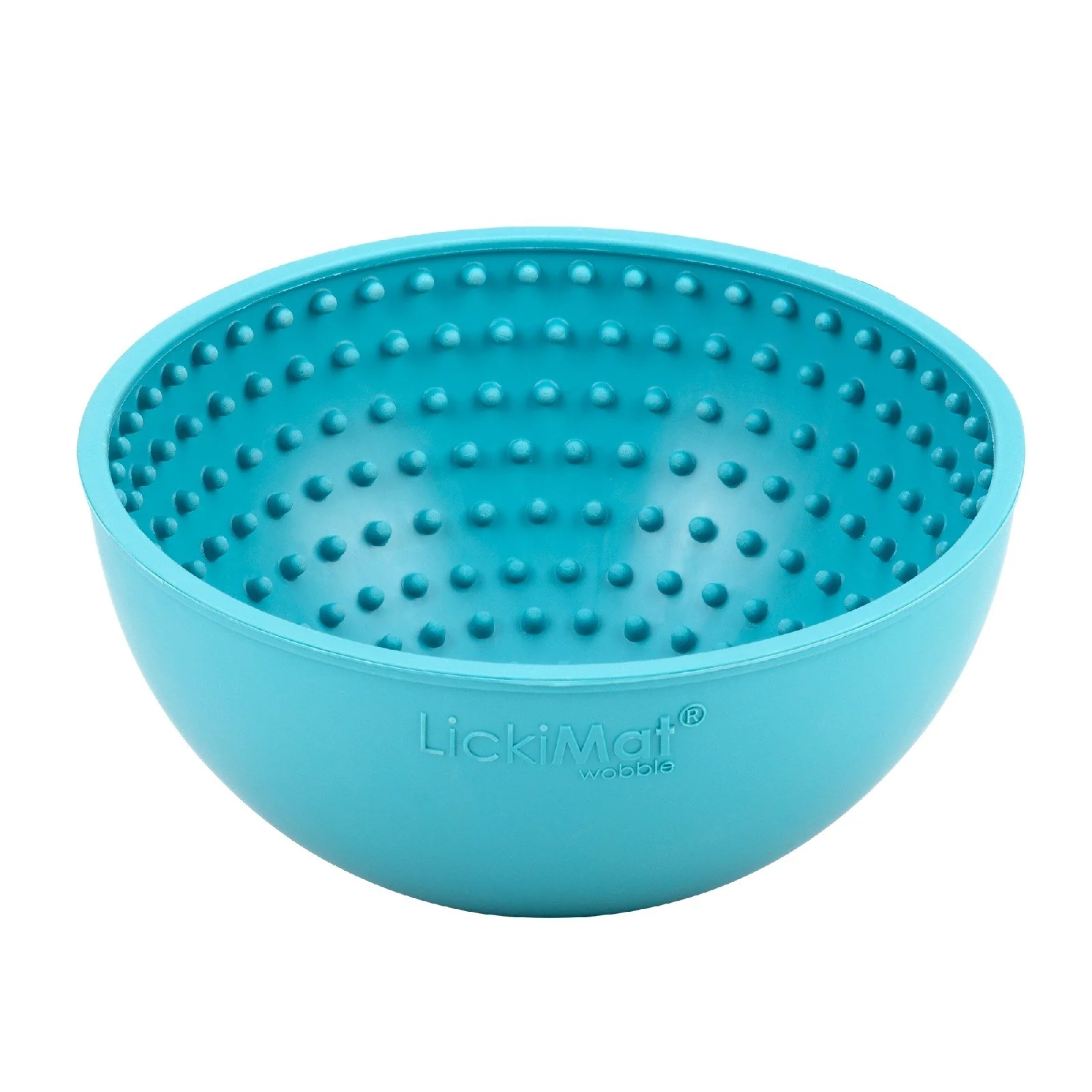 LickiMat Wobble Slow Feeder Dog Bowl Turquoise - Image 2