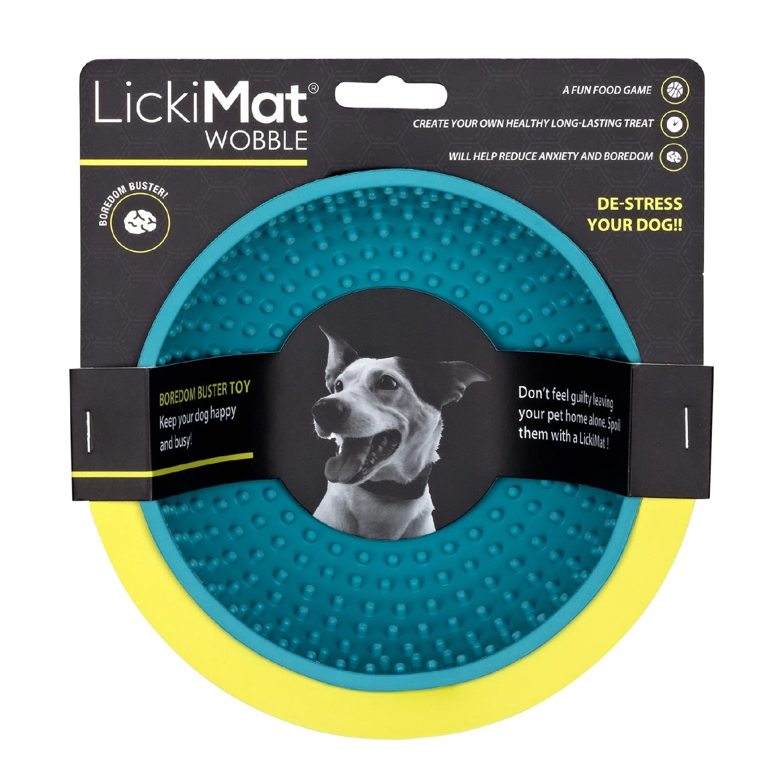 LickiMat Wobble Slow Feeder Dog Bowl Turquoise - Image 4