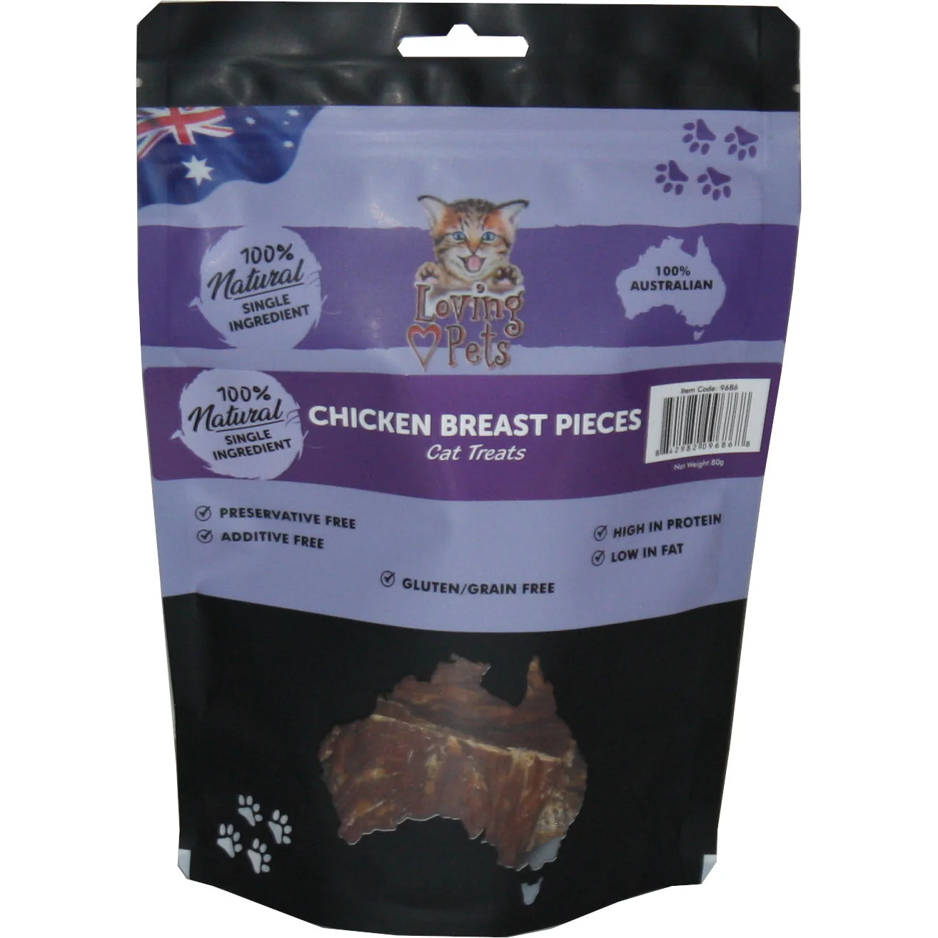 Loving Pets Outback Naturals Chicken Breast Pieces Cat Treats 80g - Image 3