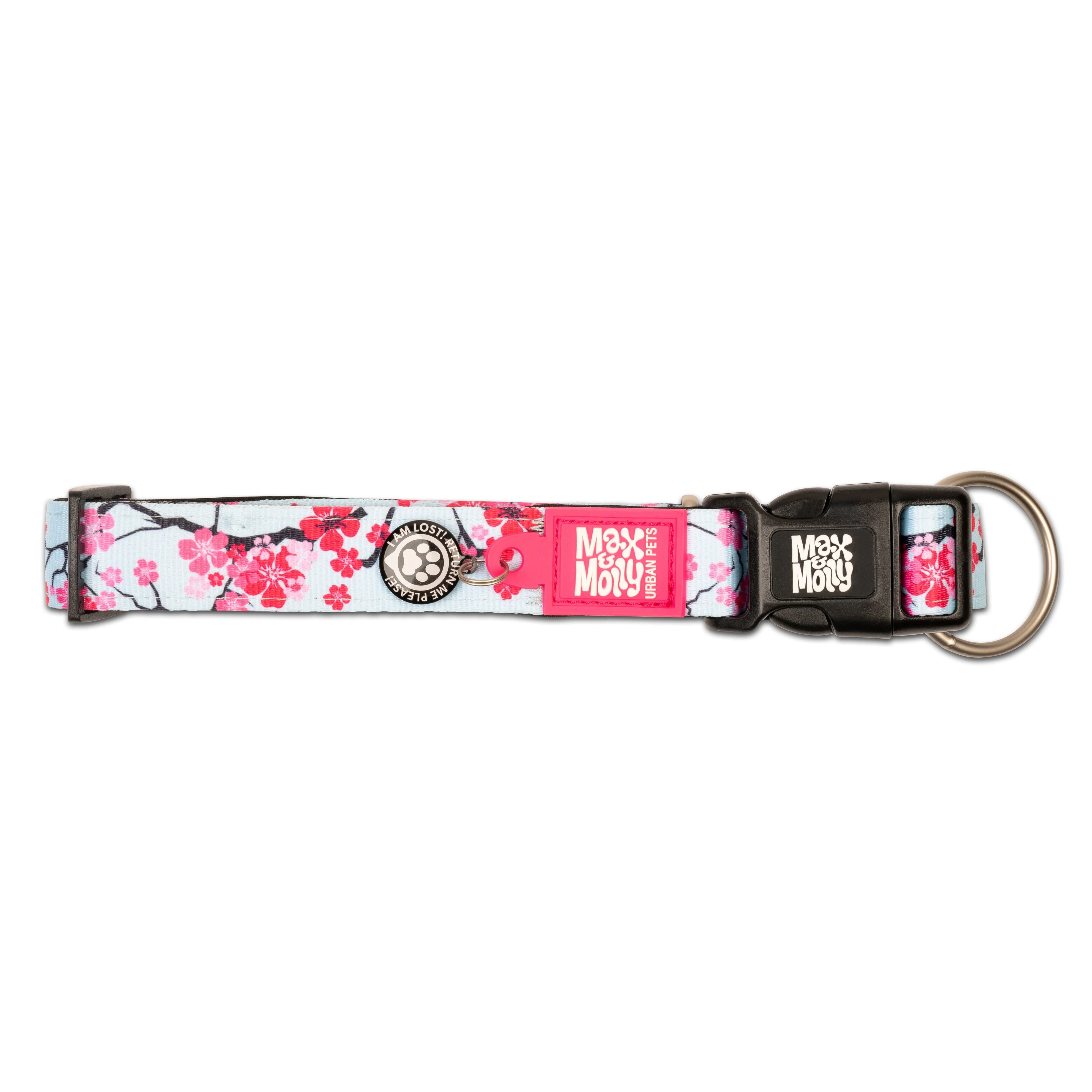 Max & Molly Cherry Bloom Smart ID Dog Collar Medium - Image 3