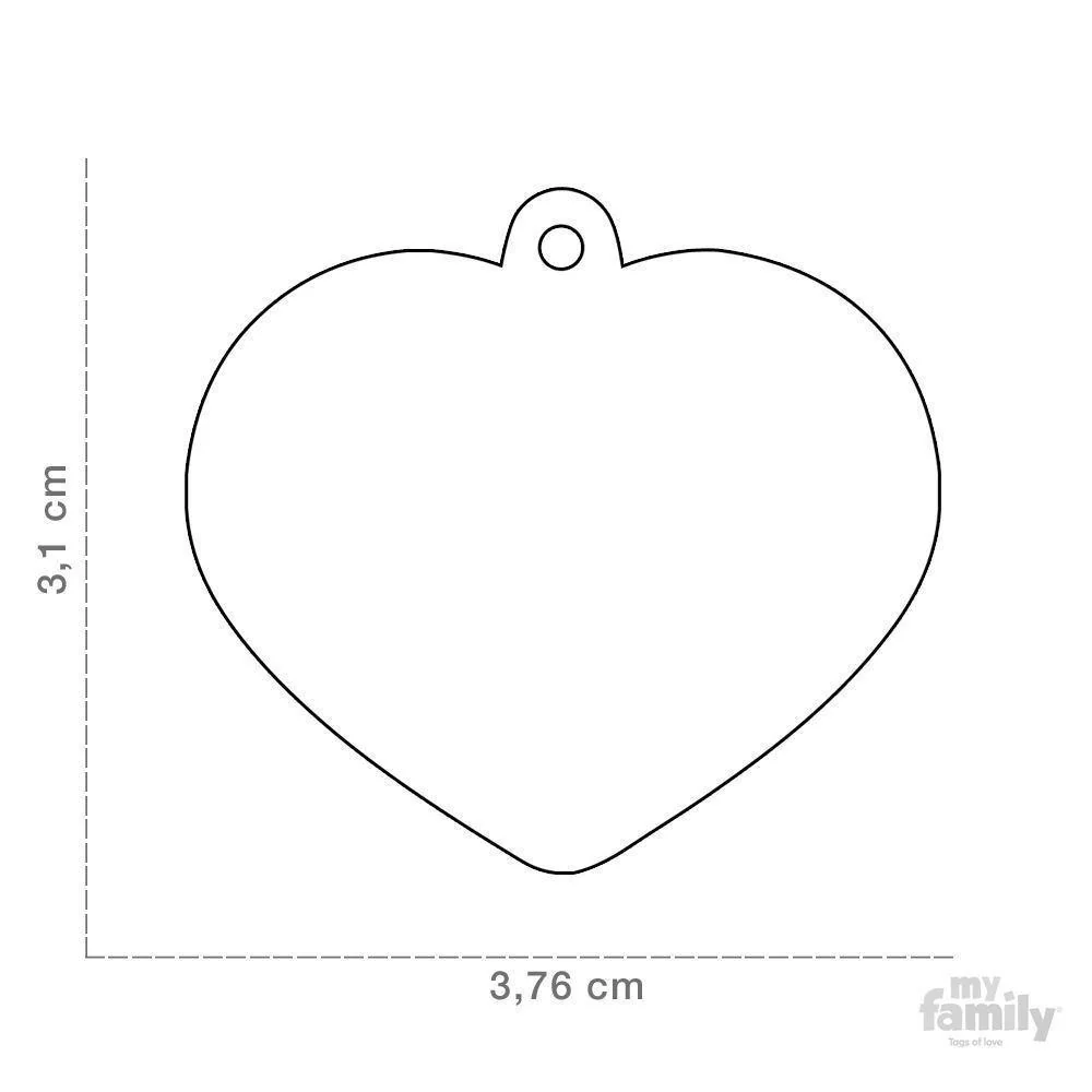 My Family Basic Heart Large Red Dog Tag with Free Engraving - Image 3