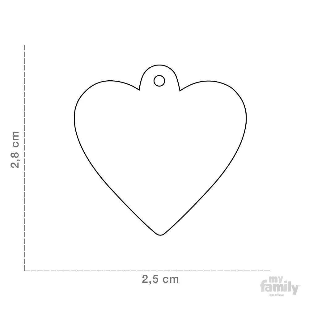 My Family Basic Heart Small Black with Free Engraving - Image 3