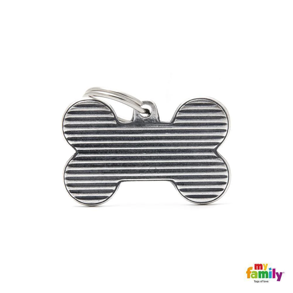 My Family Bronx Bone Large Shutter Dog Tag with Free Engraving*