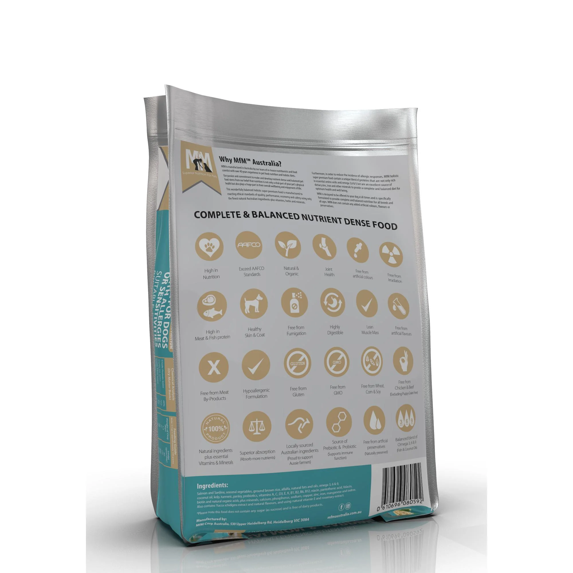 Meals for Mutts Salmon and Sardine Dry Dog Food 9kg - Image 2