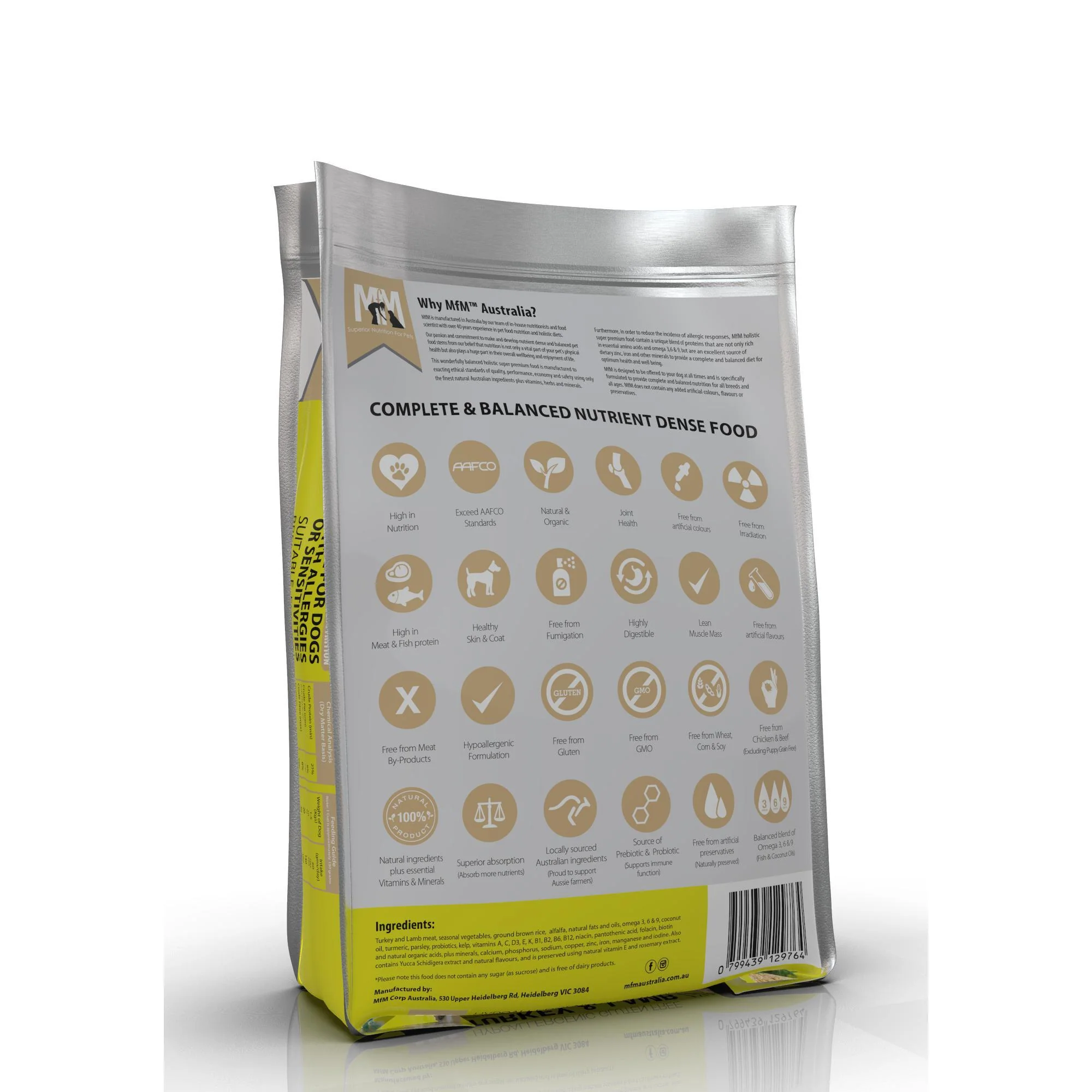 Meals for Mutts Lite Turkey and Lamb Dry Dog Food 9kg - Image 2