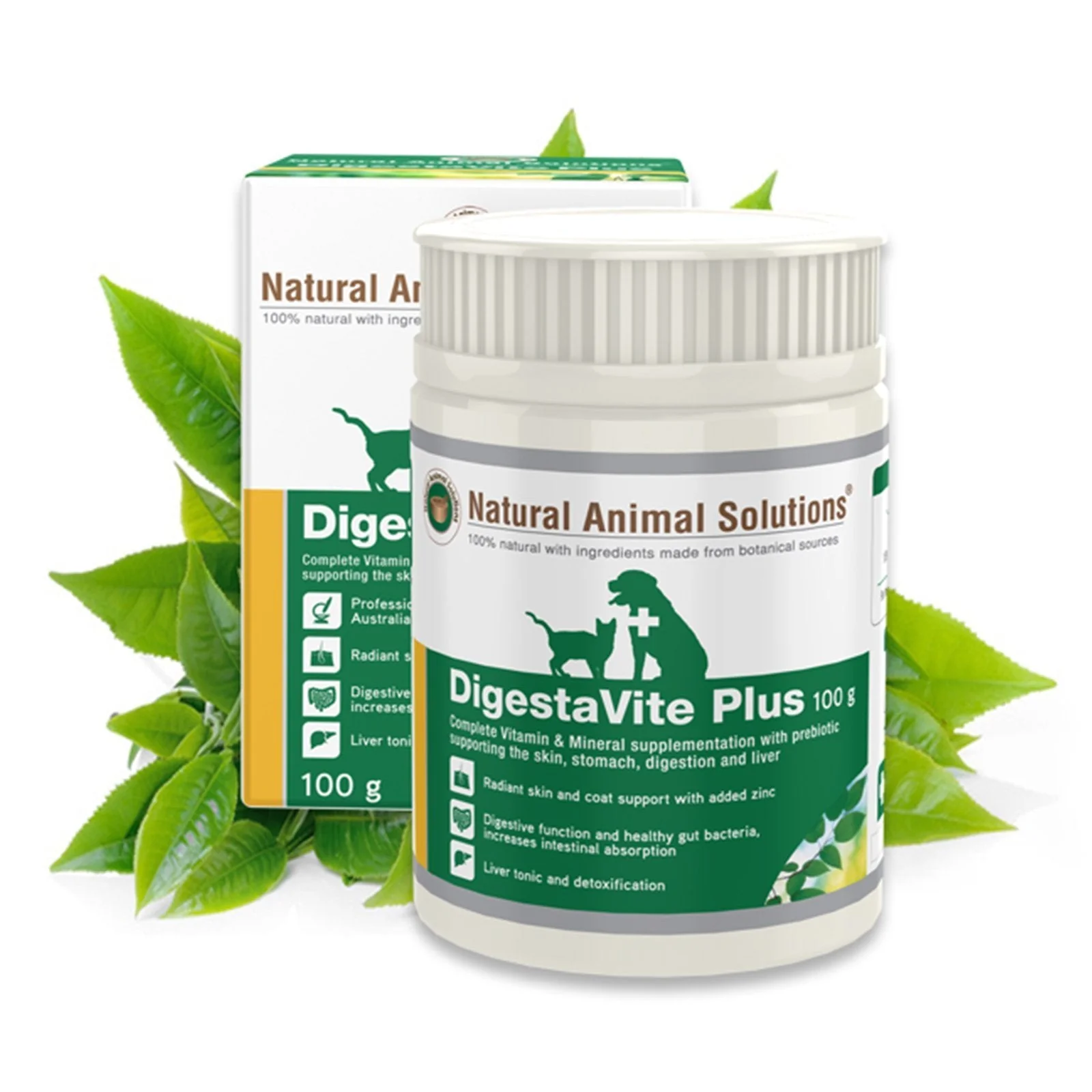 Natural Animal Solutions DigestaVite Plus Supplement for Dogs and Cats 100g - Image 2