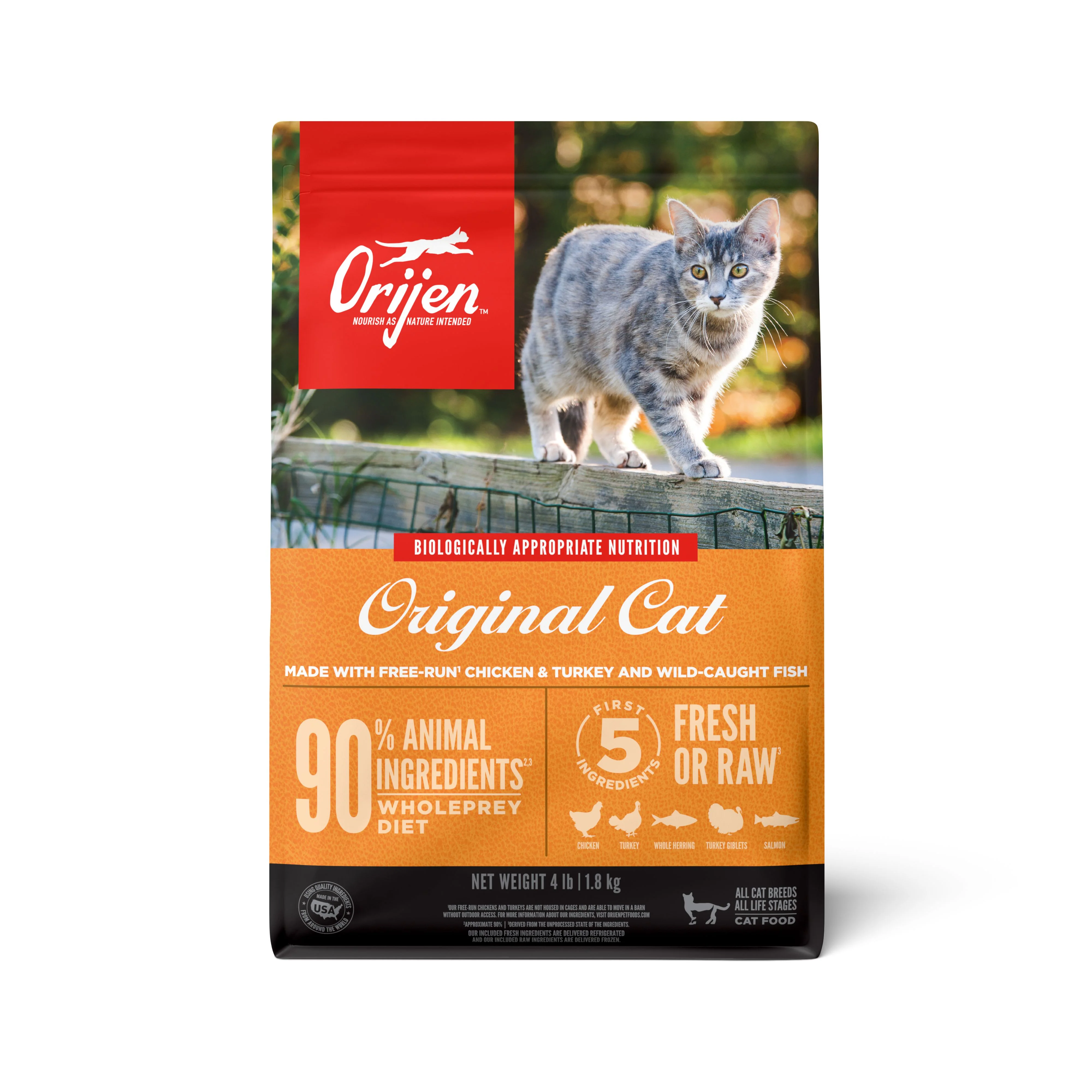 ORIJEN Original Biologically Appropriate Dry Cat Food 1.8kg - Image 2