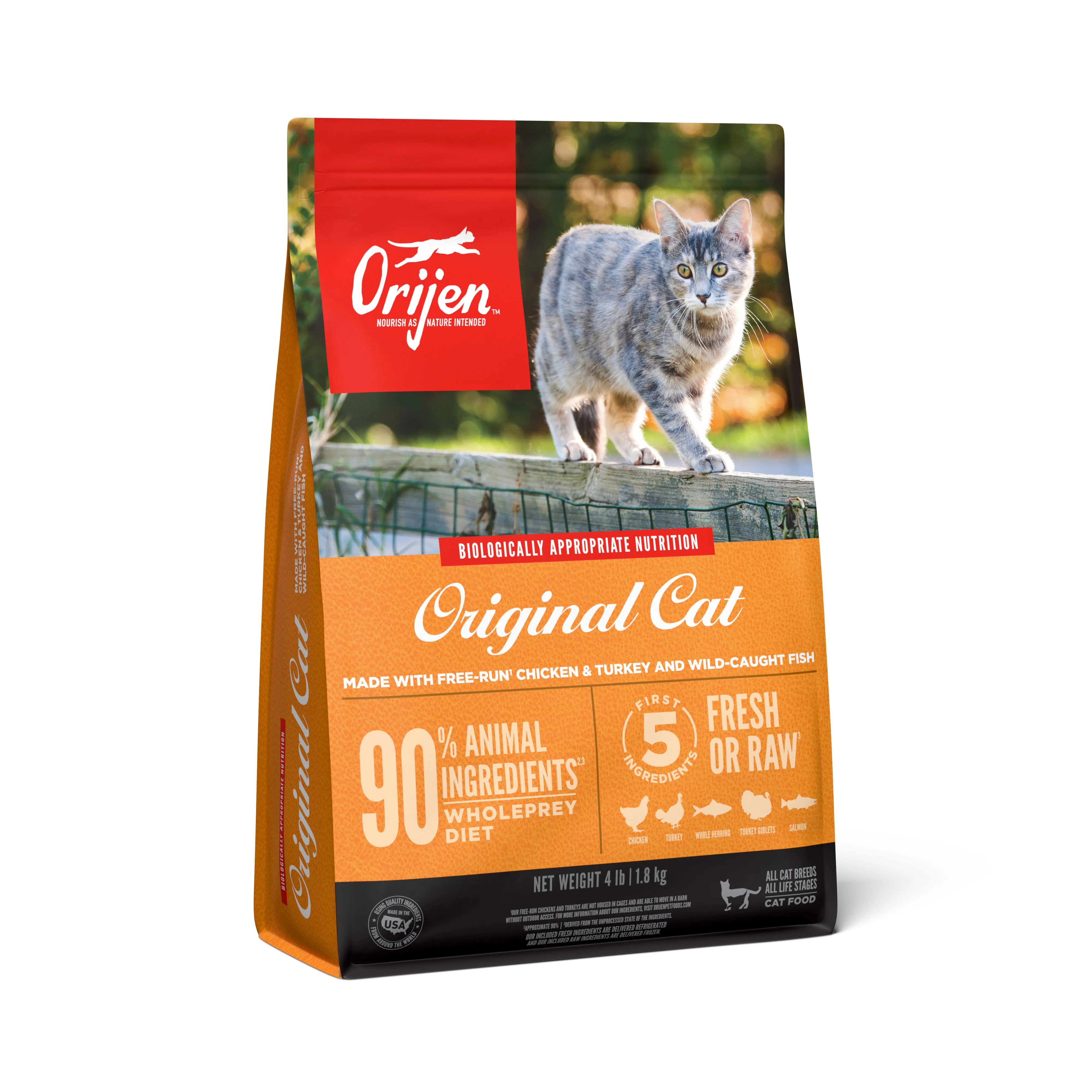 ORIJEN Original Biologically Appropriate Dry Cat Food 1.8kg - Image 3
