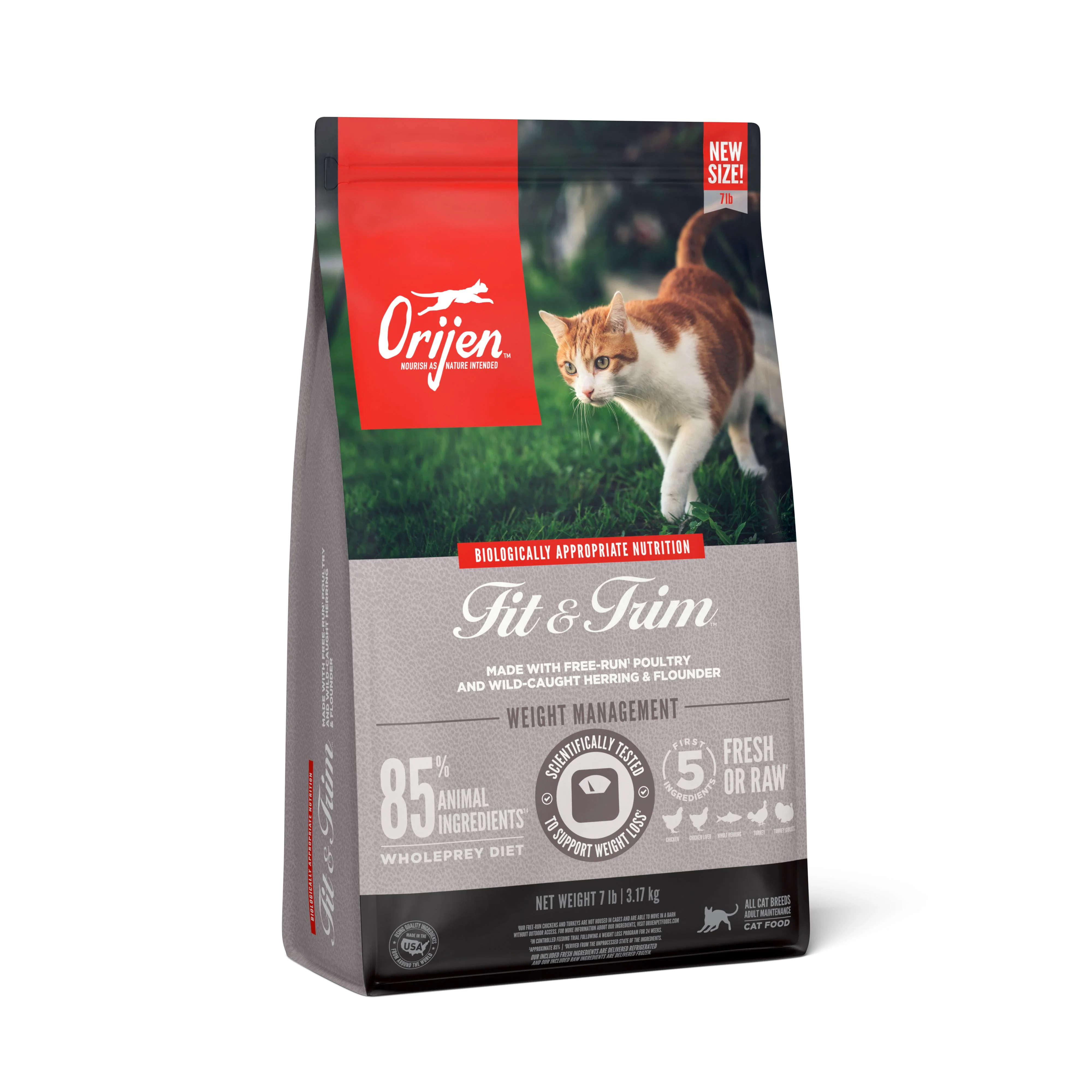 ORIJEN Fit and Trim Biologically Appropriate Dry Cat Food 3.17kg - Image 3