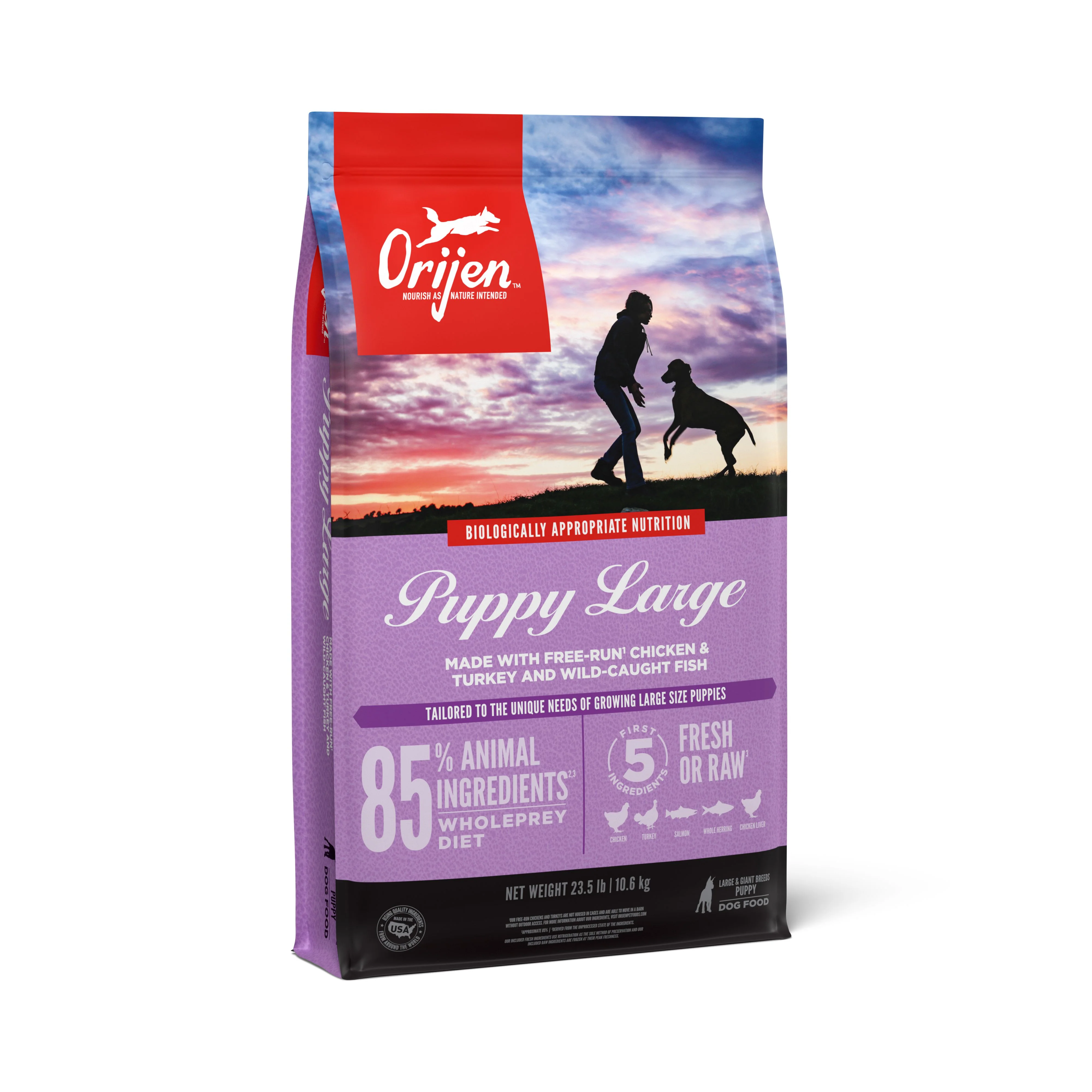 ORIJEN Puppy Large Breed Biologically Appropriate Dry Dog Food 10.6kg - Image 3