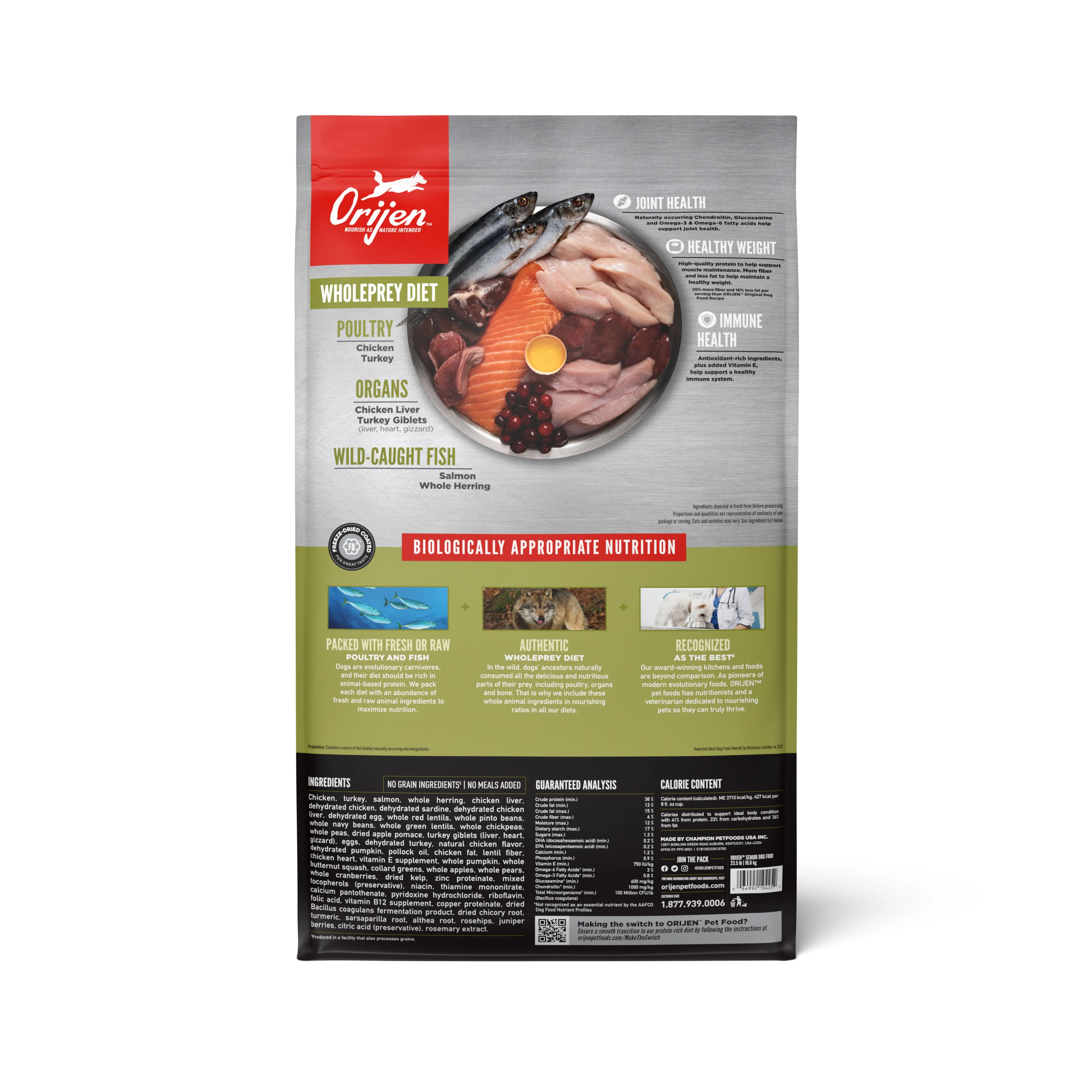 ORIJEN Senior Biologically Appropriate Dry Dog Food 10.6kg - Image 4