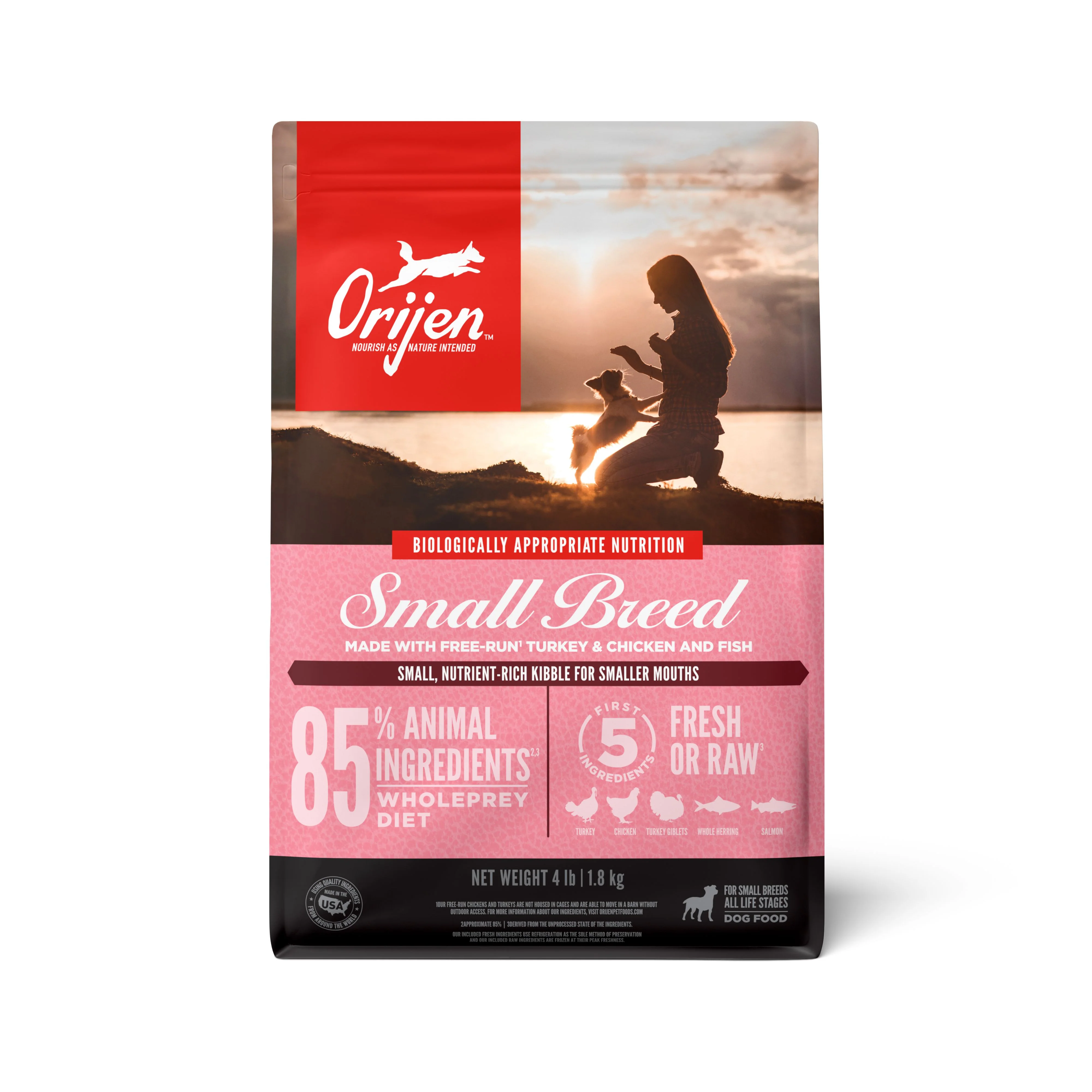 ORIJEN Small Breed Biologically Appropriate Dry Dog Food 1.8kg - Image 2