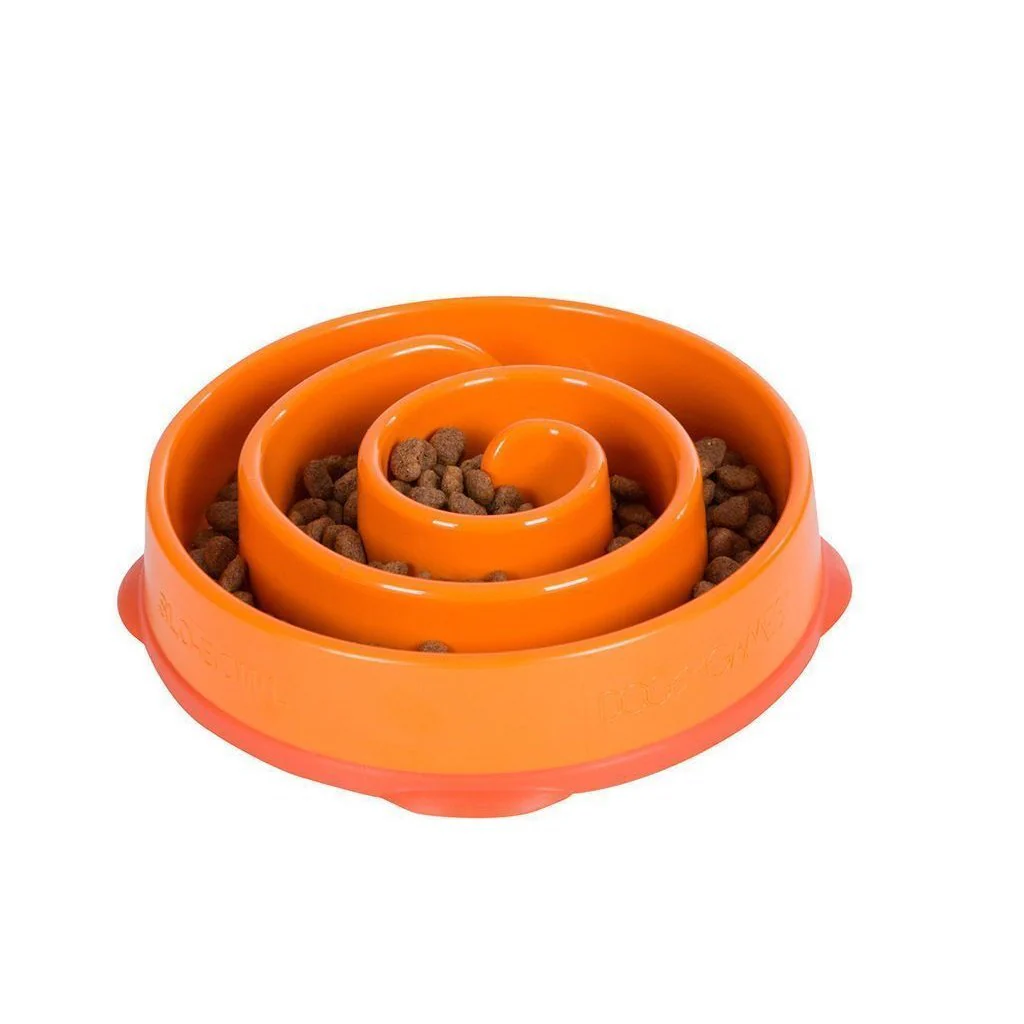 Outward Hound Fun Feeder Slo-Bowl Maze Dog Bowl Orange - Image 3