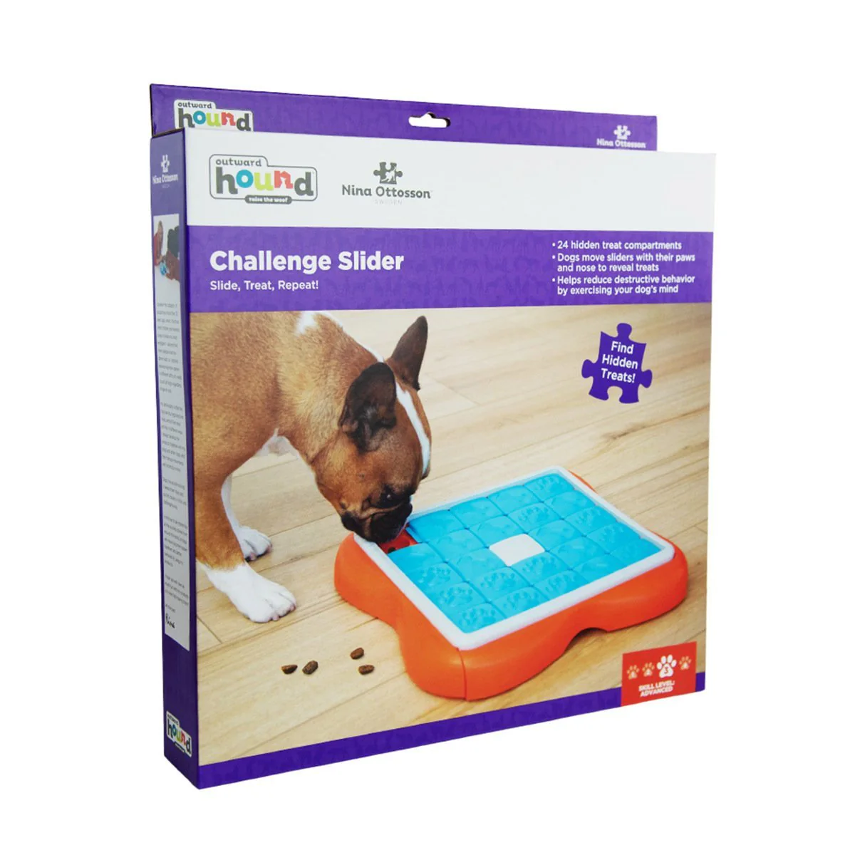Outward Hound Nina Ottosson Challenge Slider Puzzle Feeder Dog Toy - Image 2