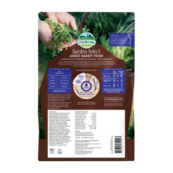 Oxbow Garden Select Rabbit Food Adult 1.8kg - Image 2
